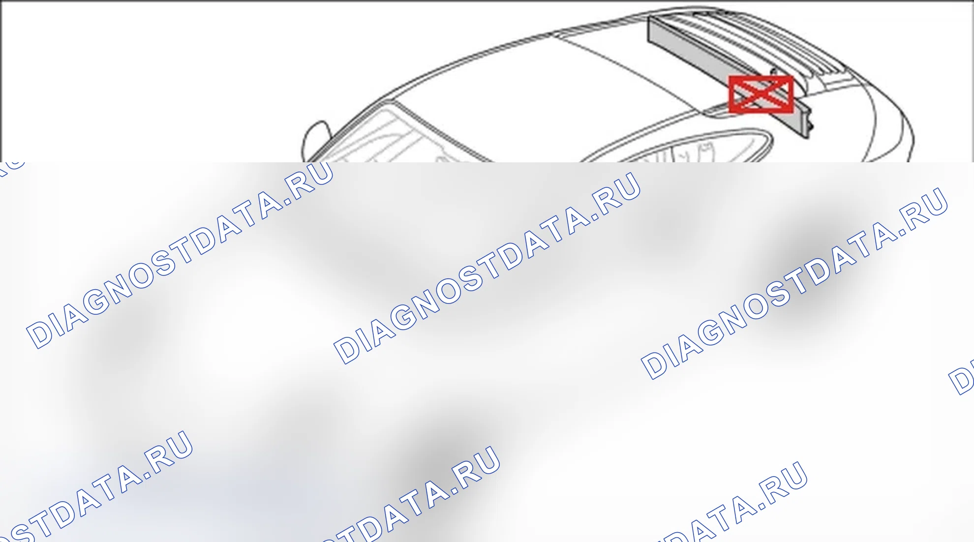 Рис. 265: Снятие задней панели отделки крыши. Porsche 911 GT3 997