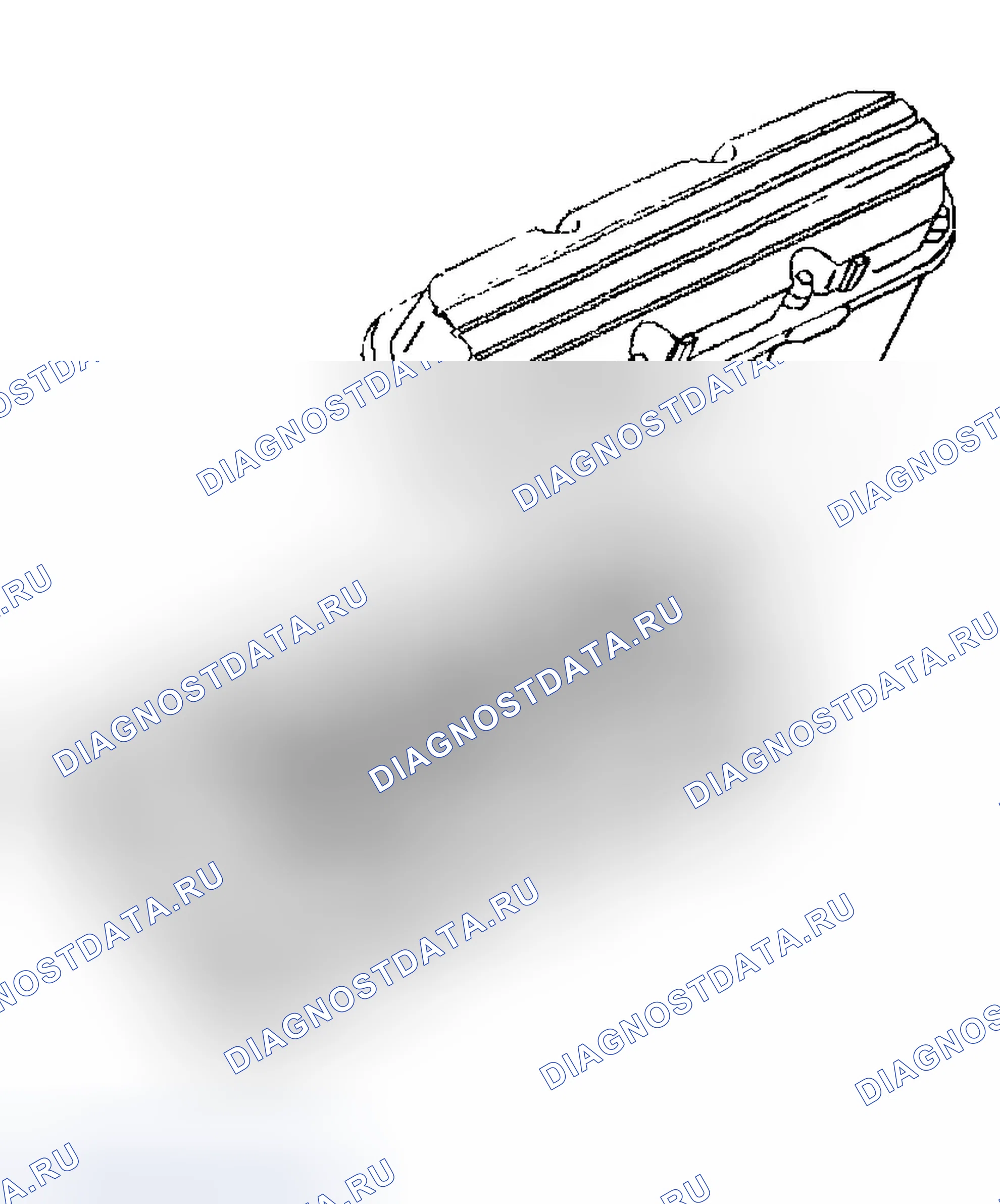 Рис. 606: Крышка коромысла клапана (правая сторона). Установка. Chevrolet Impala VIII