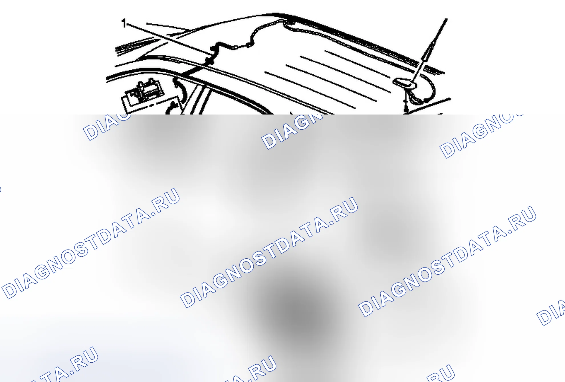 Рис. 37: Замена радиокабеля расширения кабеля антенны. Chevrolet Equinox II