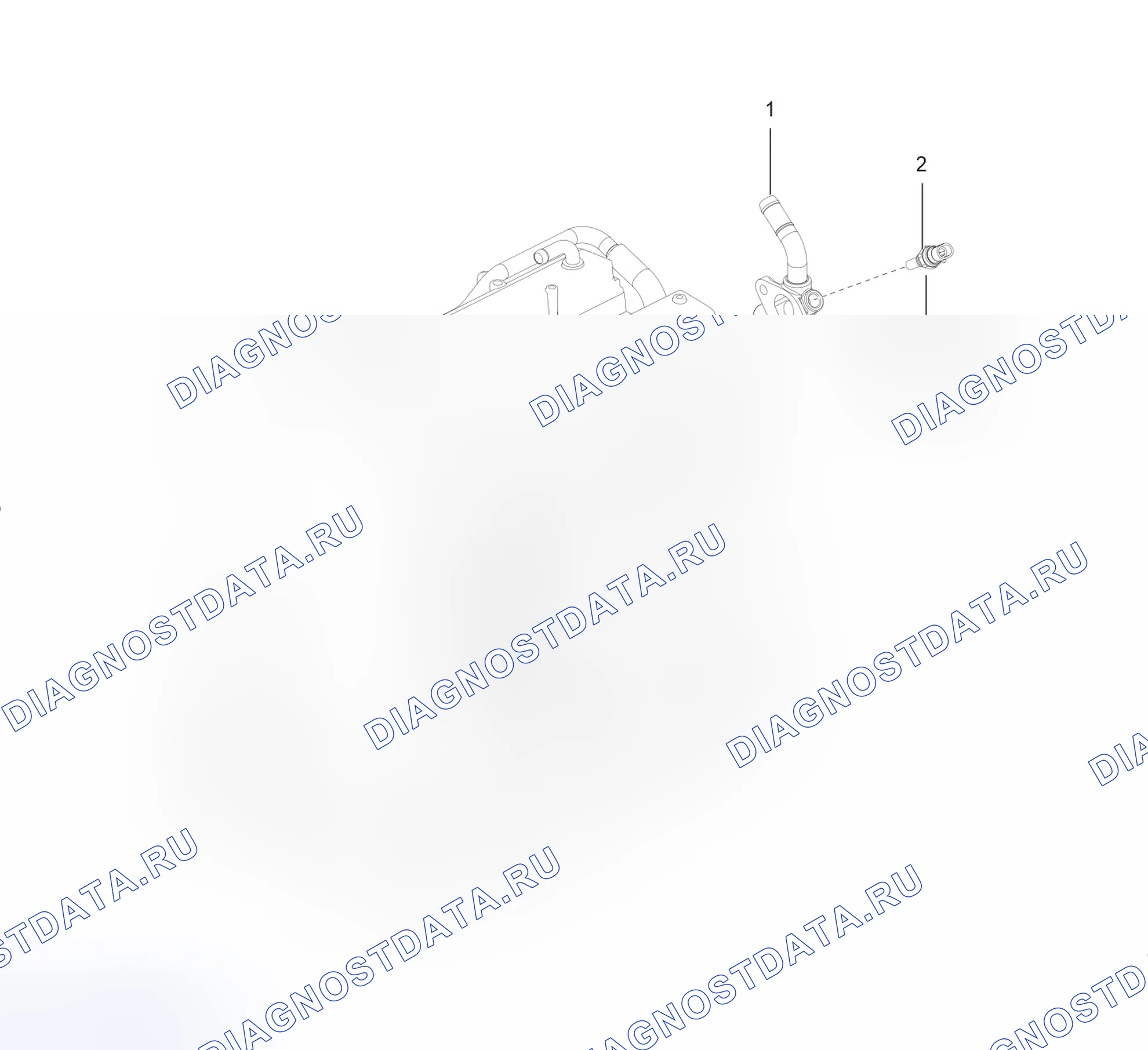 Схема расположения датчика температуры ОЖ — Great Wall Wingle-5. Great-Wall Wingle 5 I
