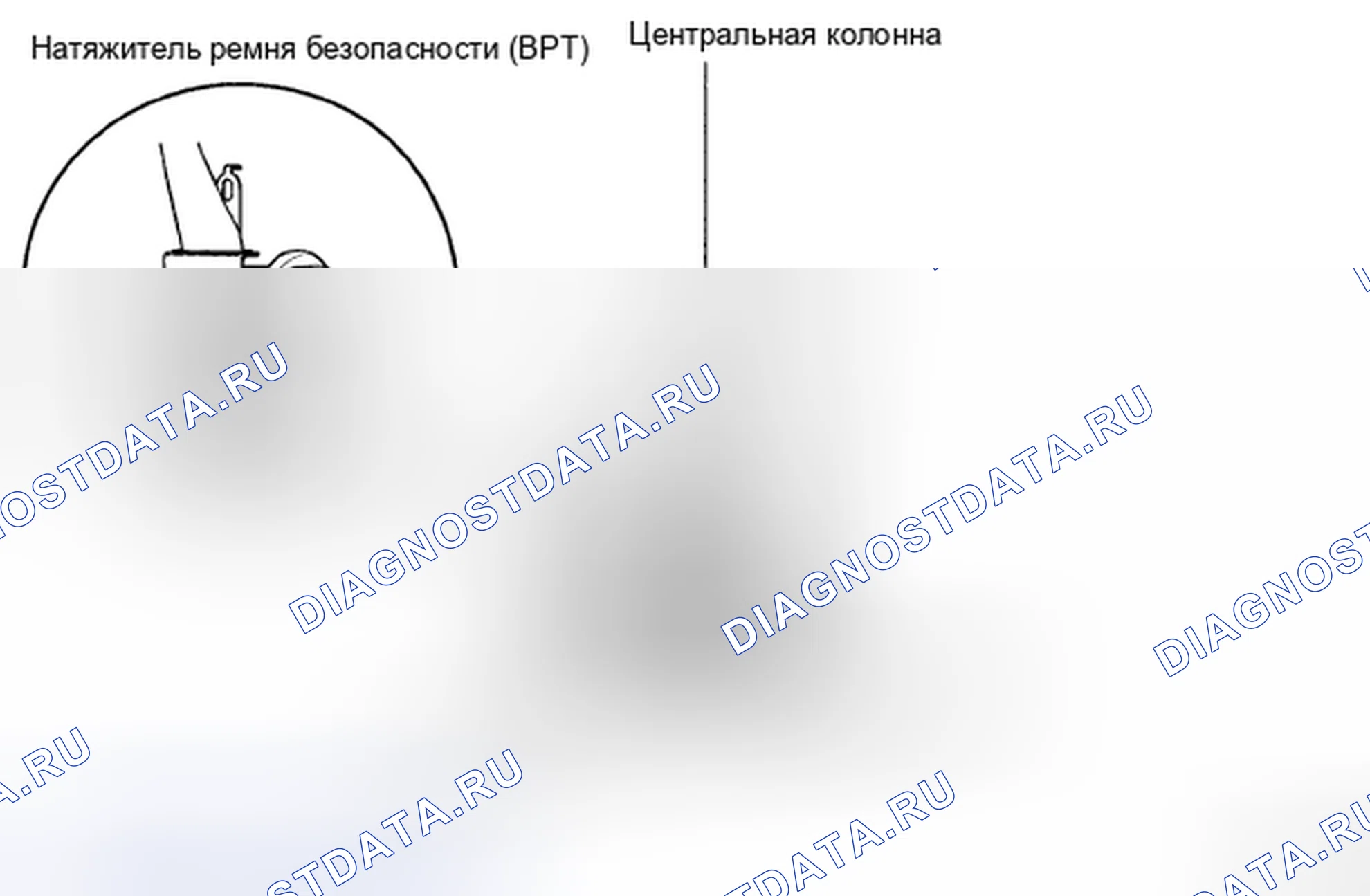 Рис. 4: УСТРОЙСТВО ПРЕДВАРИТЕЛЬНОГО НАТЯЖЕНИЯ РЕМНЯ БЕЗОПАСНОСТИ (Bpt). Kia Sedona II