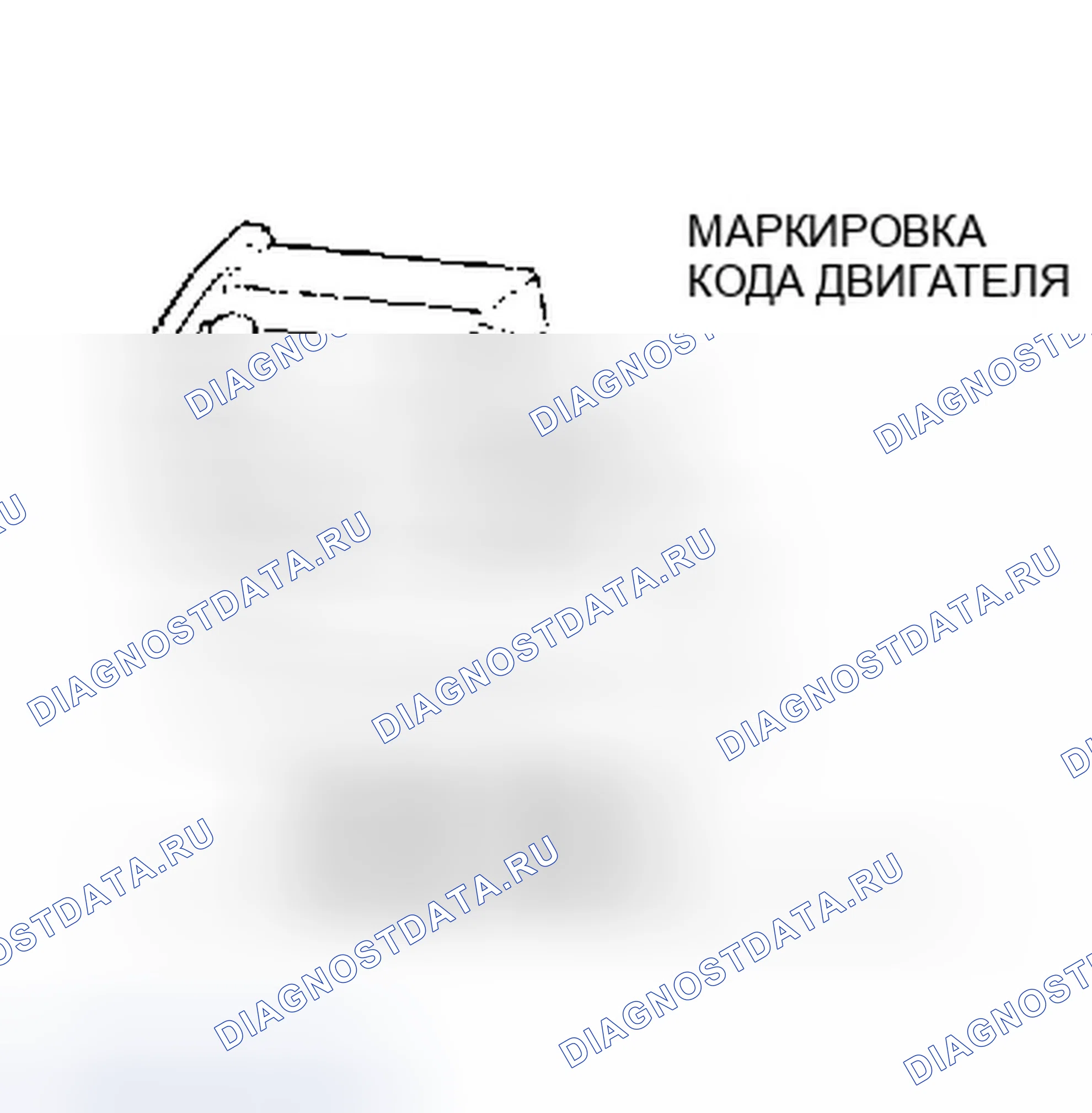 Рис. 1: РАСПОЛОЖЕНИЕ КОДА ДВИГАТЕЛЯ. Ford Escort V
