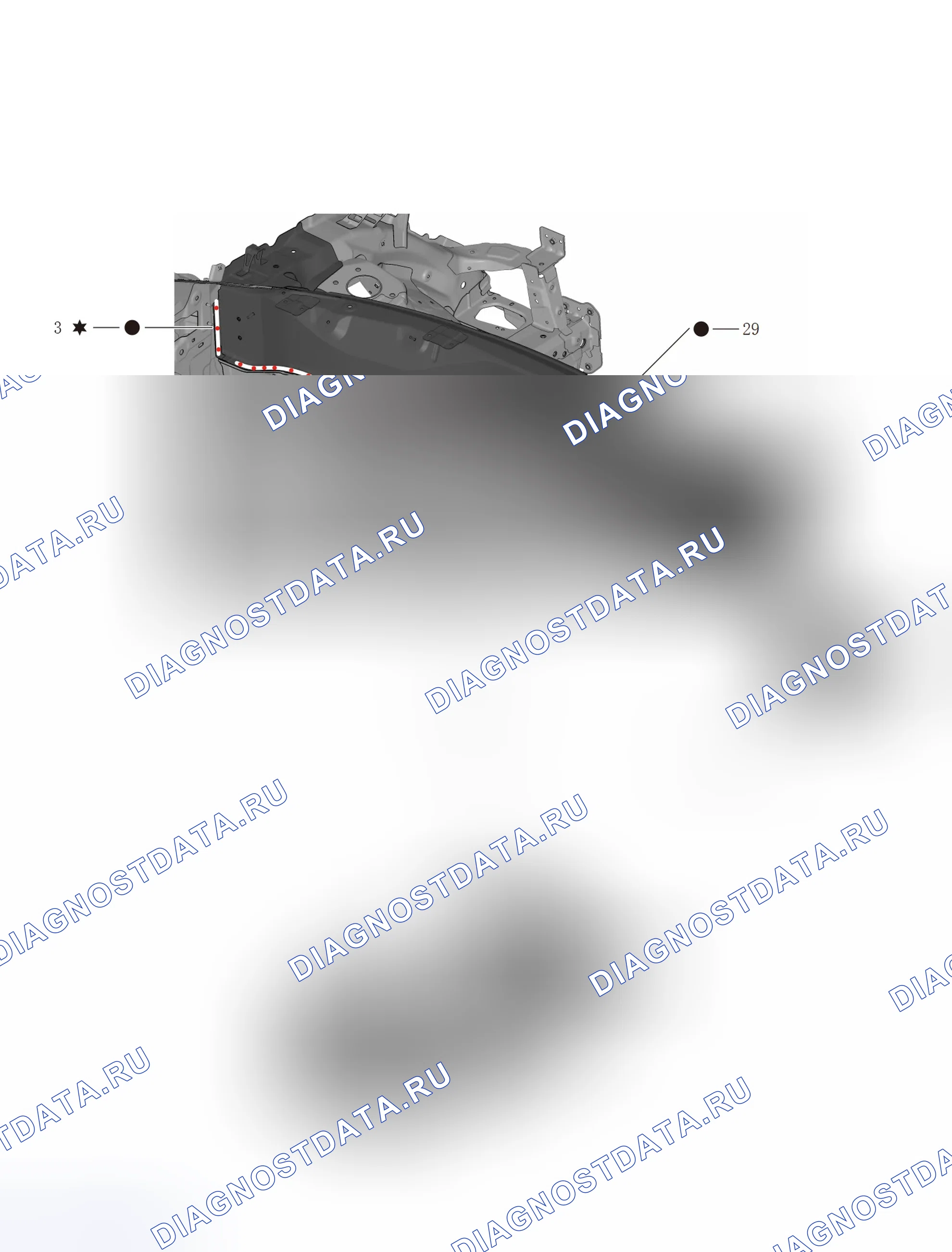 Верхний узел переднего периметра — Haval F7. Haval F7 I