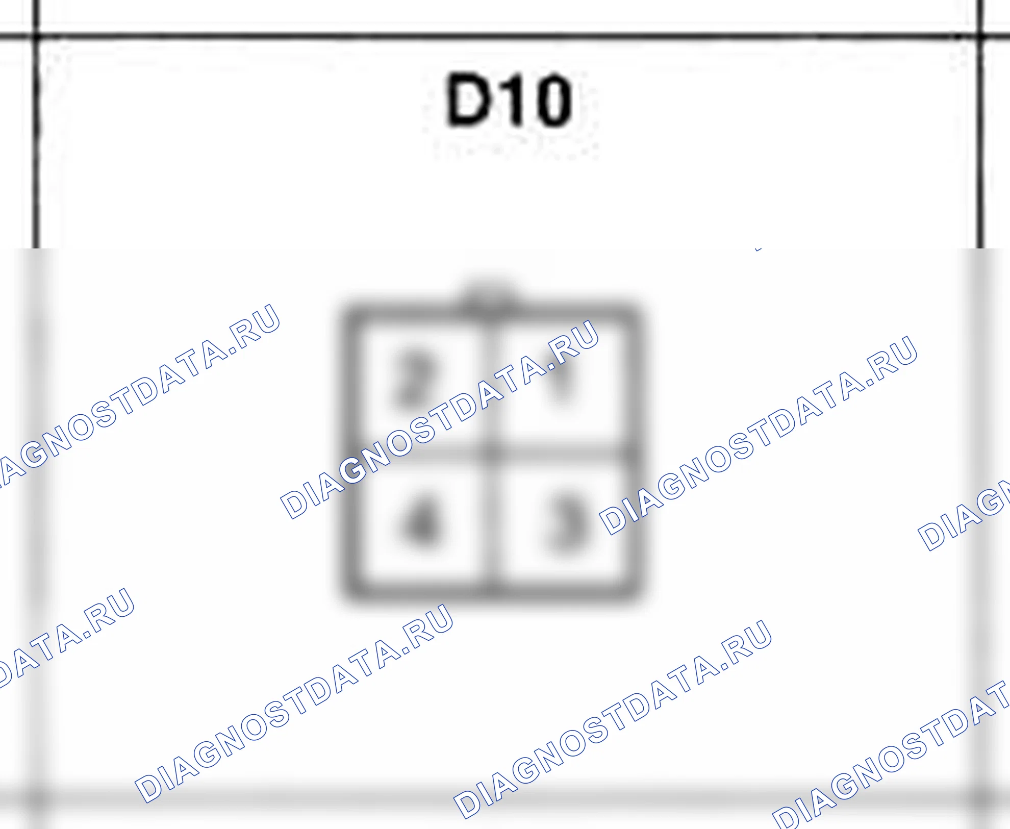 Распиновка разъёма D10 — дверного жгута. Hyundai Atos MX