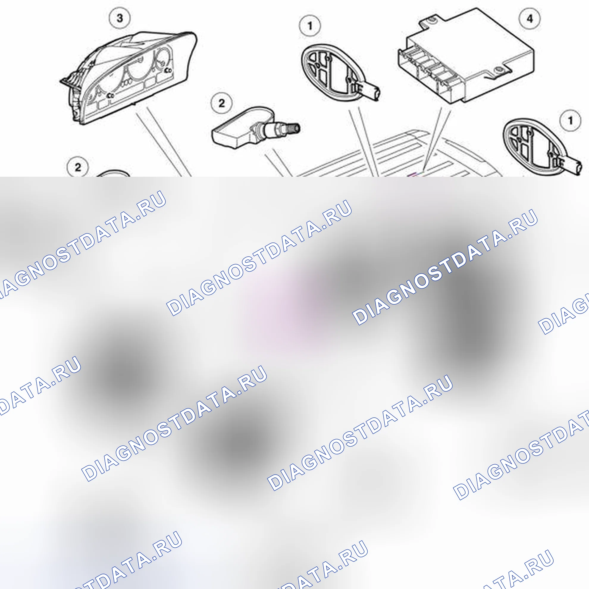 Рис. 12: СИСТЕМА КОНТРОЛЯ ДАВЛЕНИЯ В ШИНАХ (TPMS). Land Rover Range Rover L322