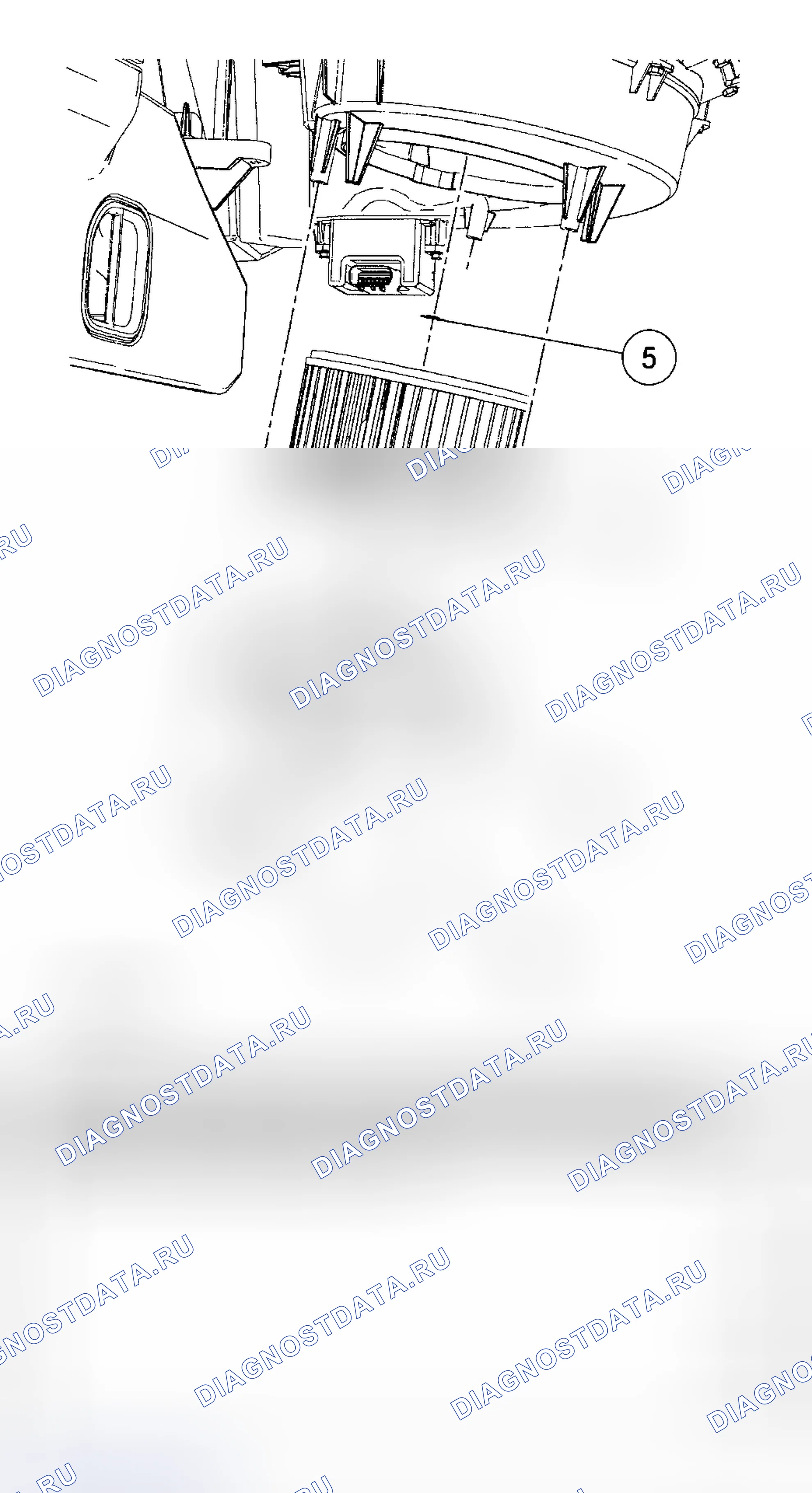 Рис. 228: Двигатель воздуходувки. Ford Five Hundred I