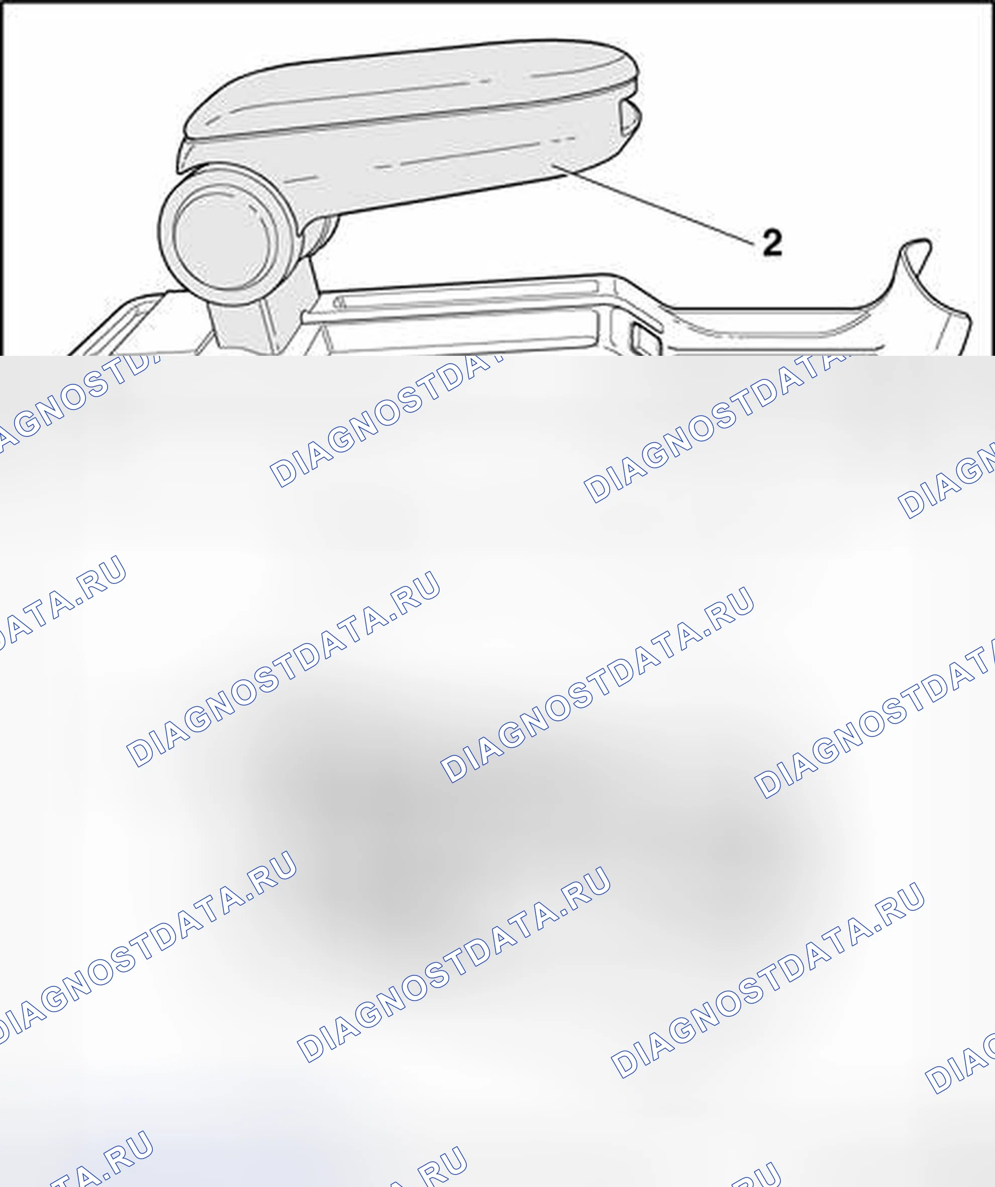 Рис. 30: Центральный подлокотник, снятие 09.00. Volkswagen Passat B5