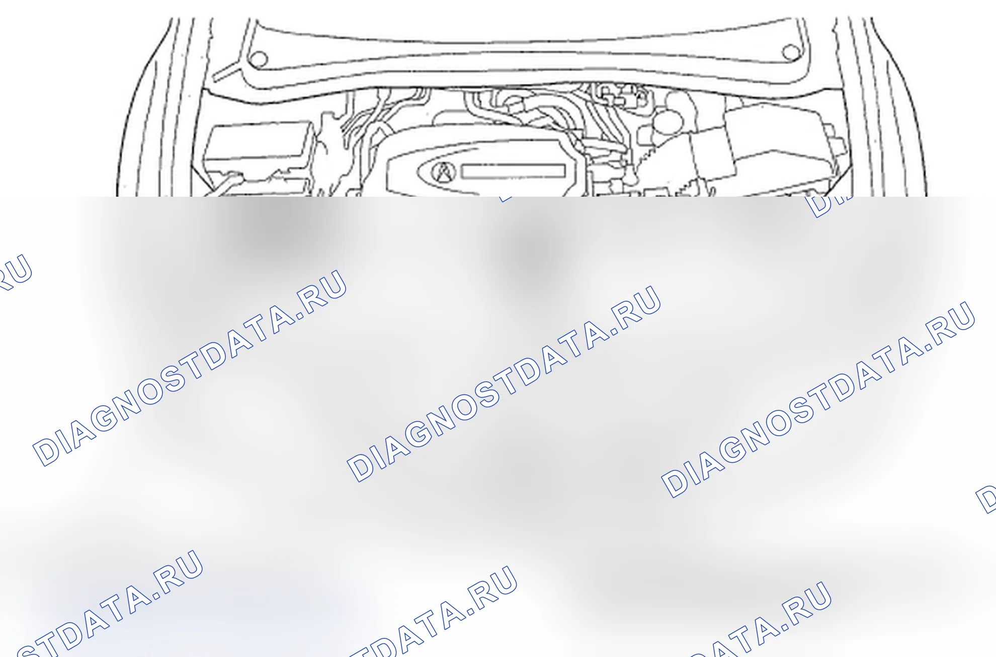 Рис. 1: Указатель расположения компонентов. Acura MDX II