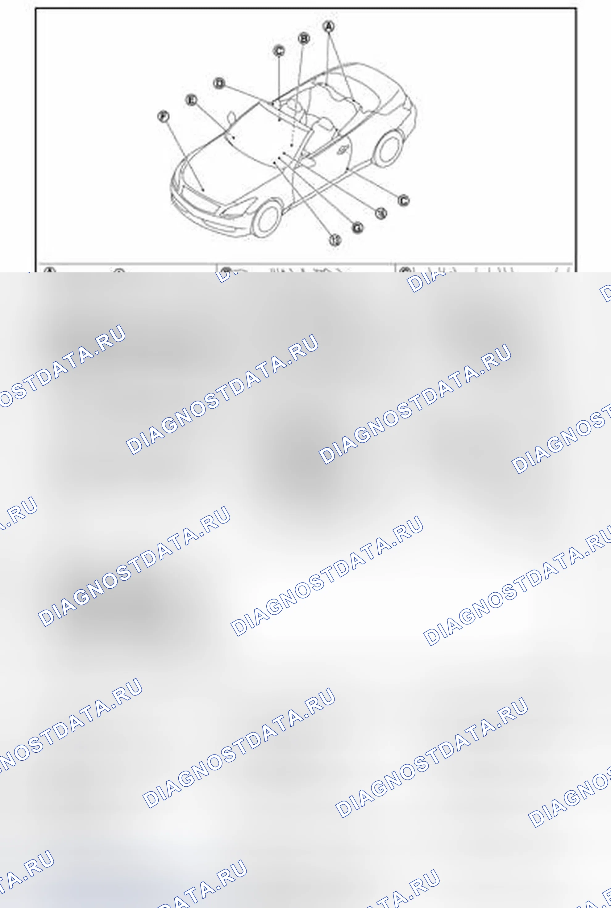 Рис. 15: Расположение компонентов. Infiniti Q60 I