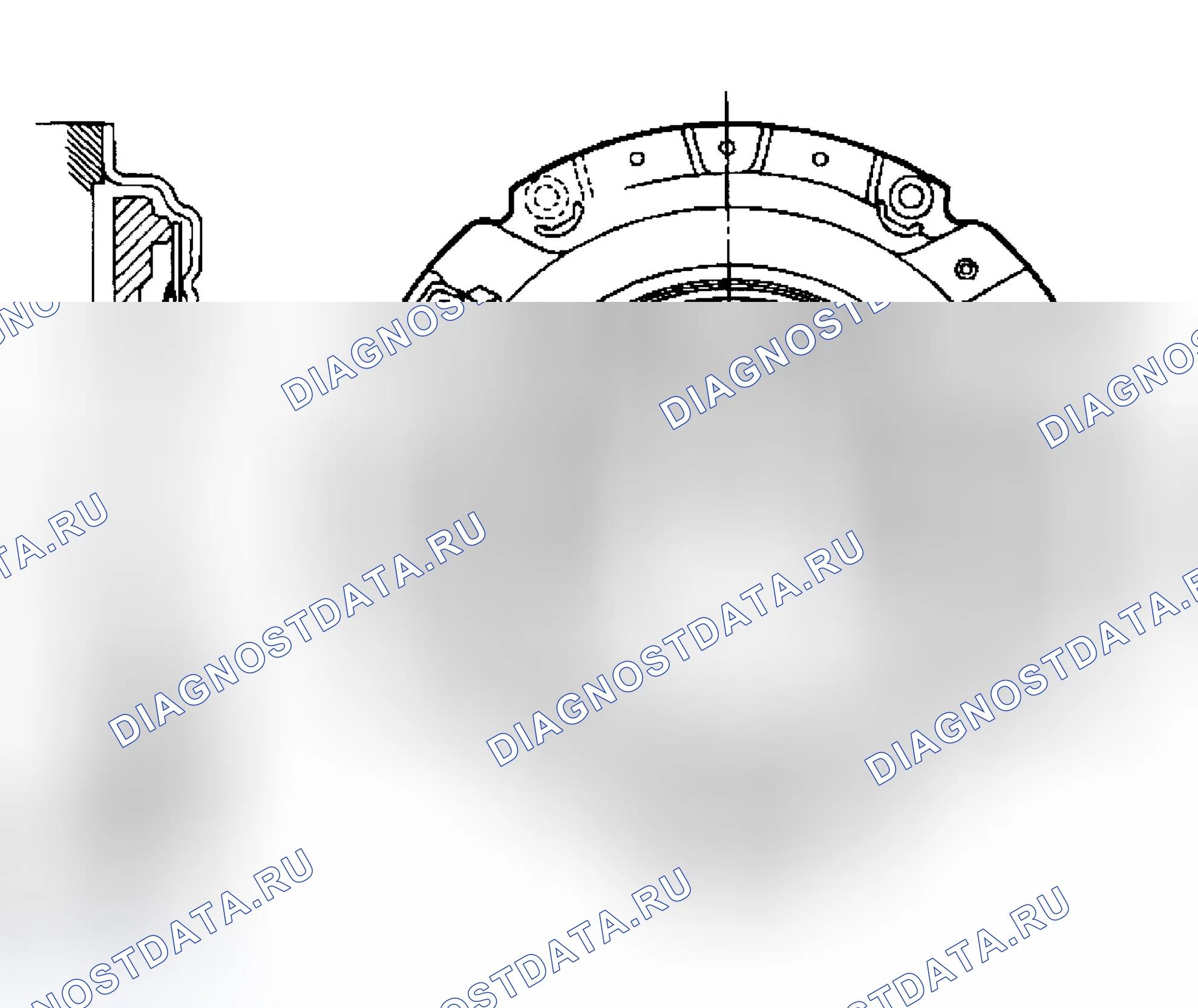Рис. 37: ПРИЖИМНАЯ ПЛАСТИНА В СБОРЕ. Isuzu Rodeo II