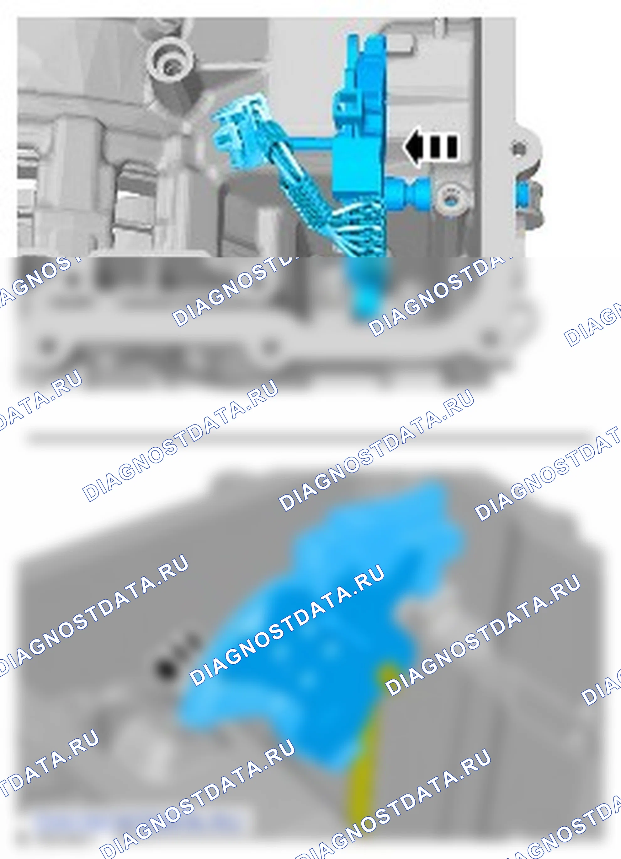 Как снять и установить датчик диапазона коробки передач (TR). Ford Transit VIII