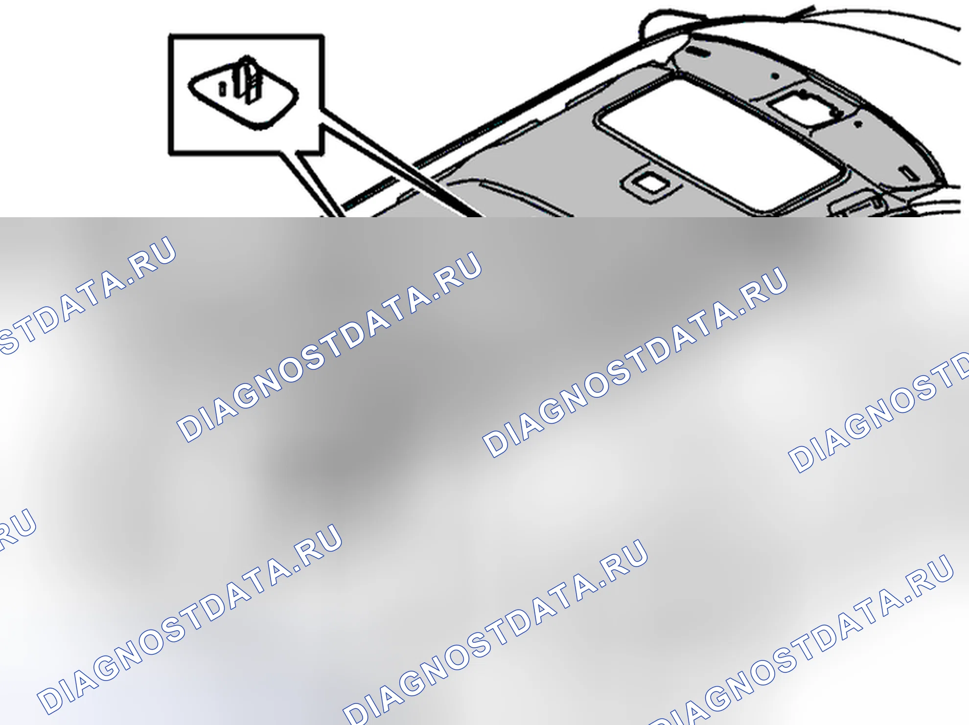 Рис. 343: Удаление верхней части. Volvo V70 II