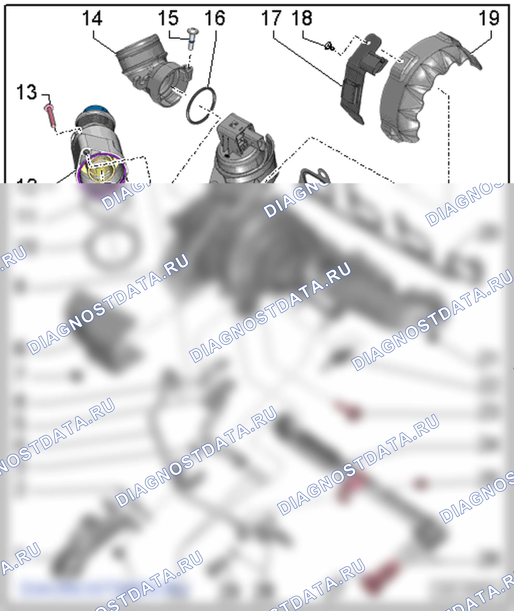 Турбонагнетатель (4-цил. дизельный двигатель (1,6 л 4V, TDI Common Rail)). SEAT Altea I