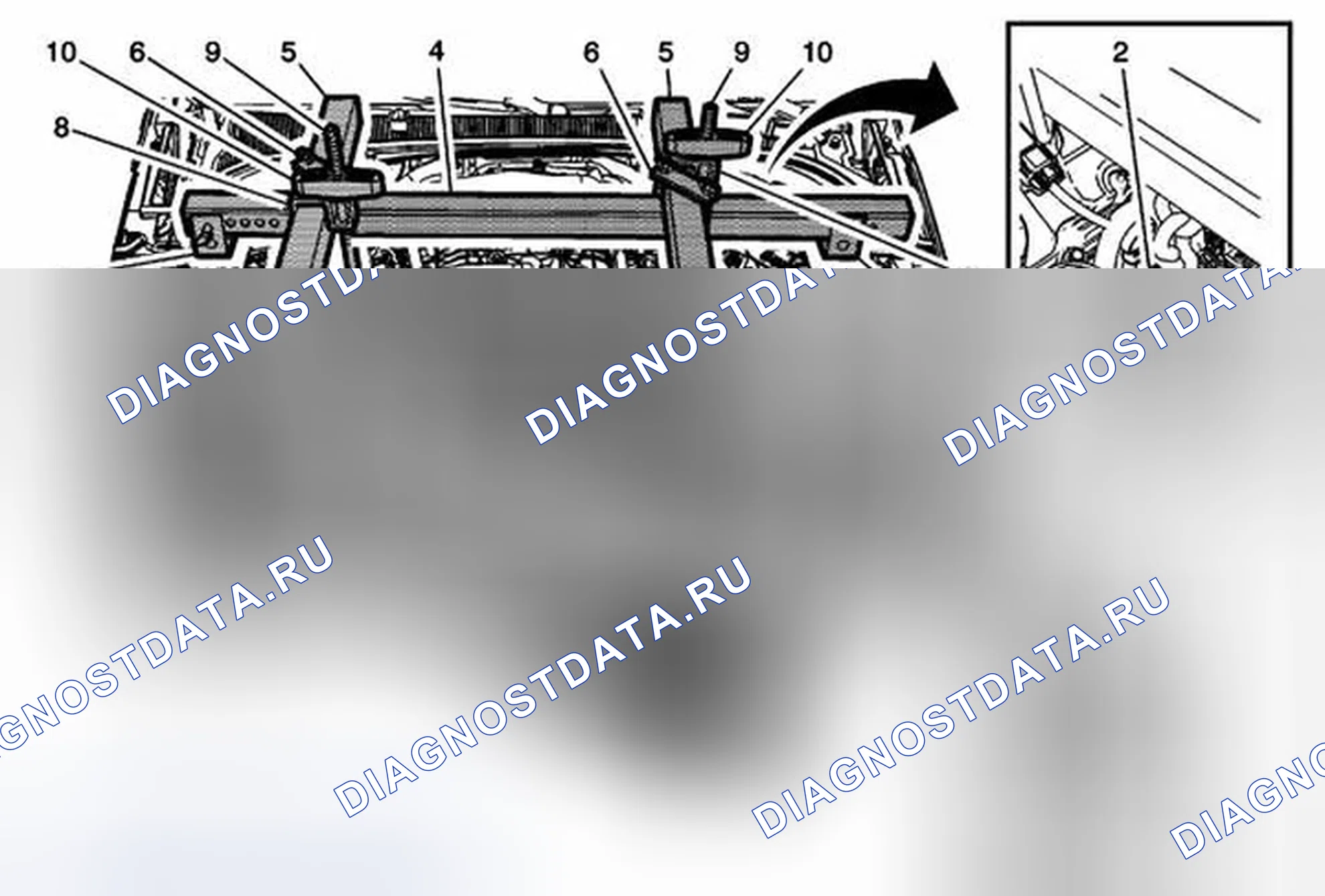 Рис. 24: Опорное приспособление двигателя. Cadillac ATS I