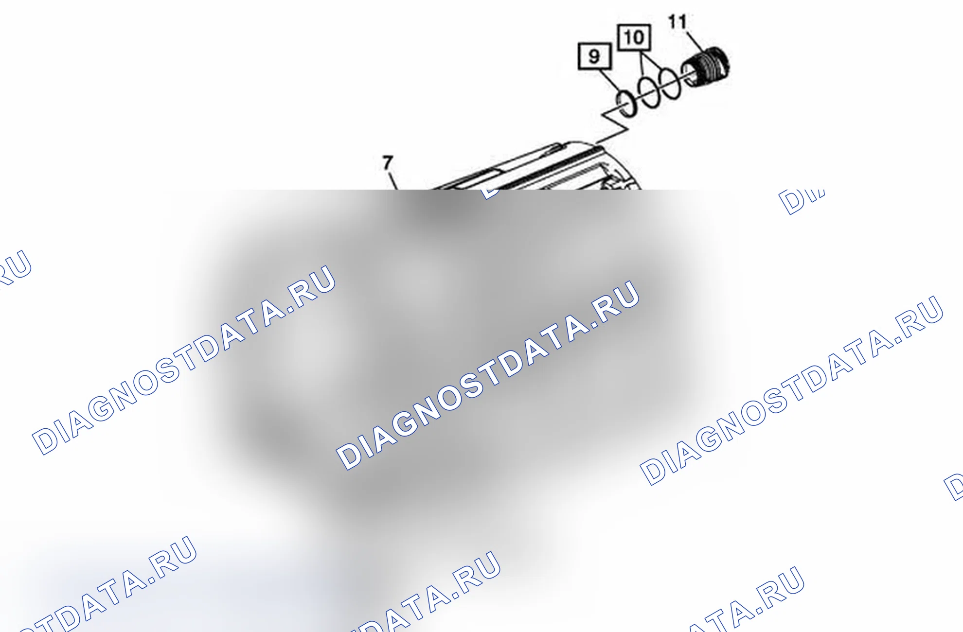 Рис. 103: Комплект уплотнений электромагнитного клапана управления A/Trans. Chevrolet Express G1500 