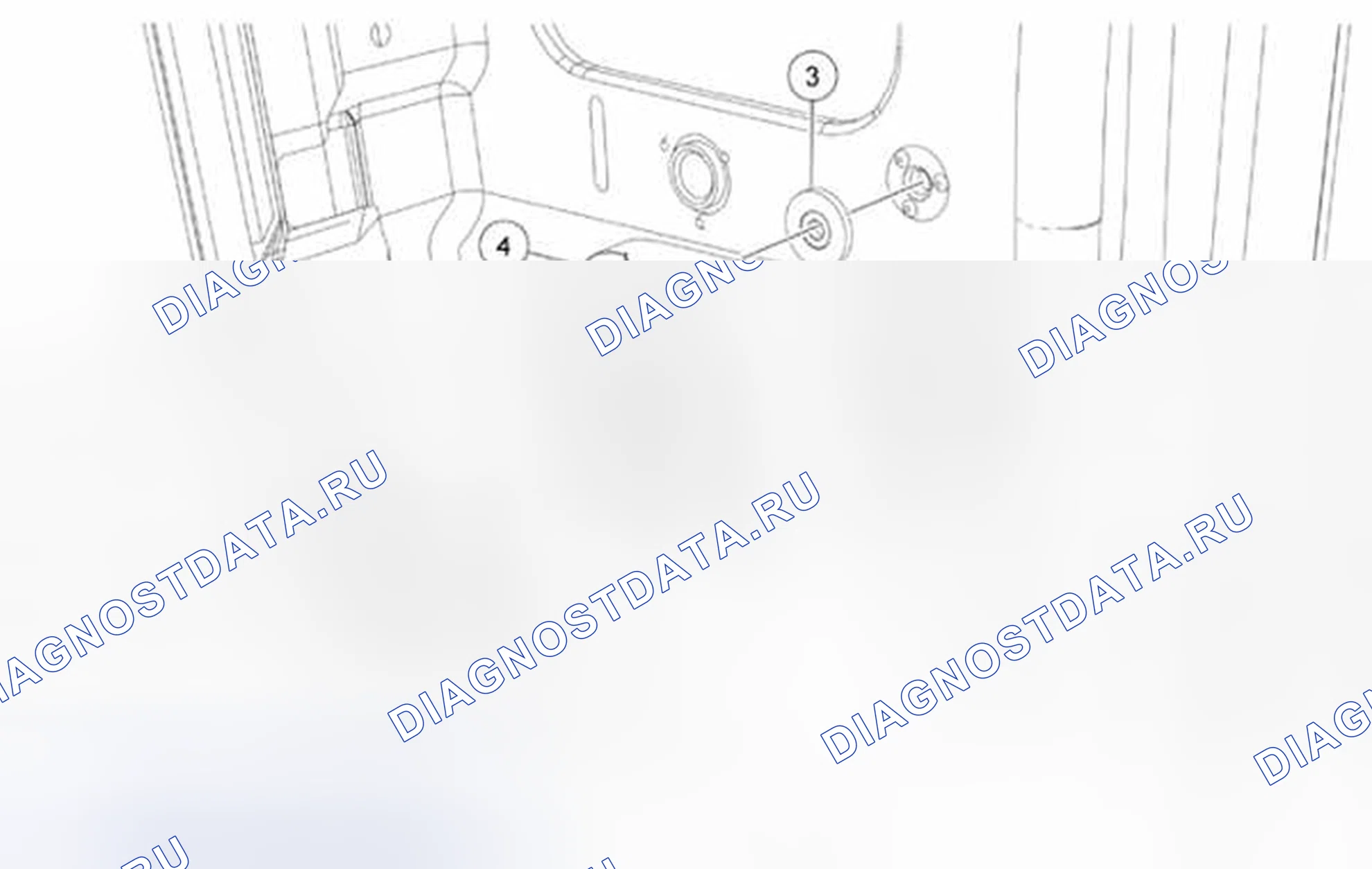 Рис. 96: Датчик бокового удара - второй ряд, кабина экипажа. Ford Pickup F250 Super Duty II