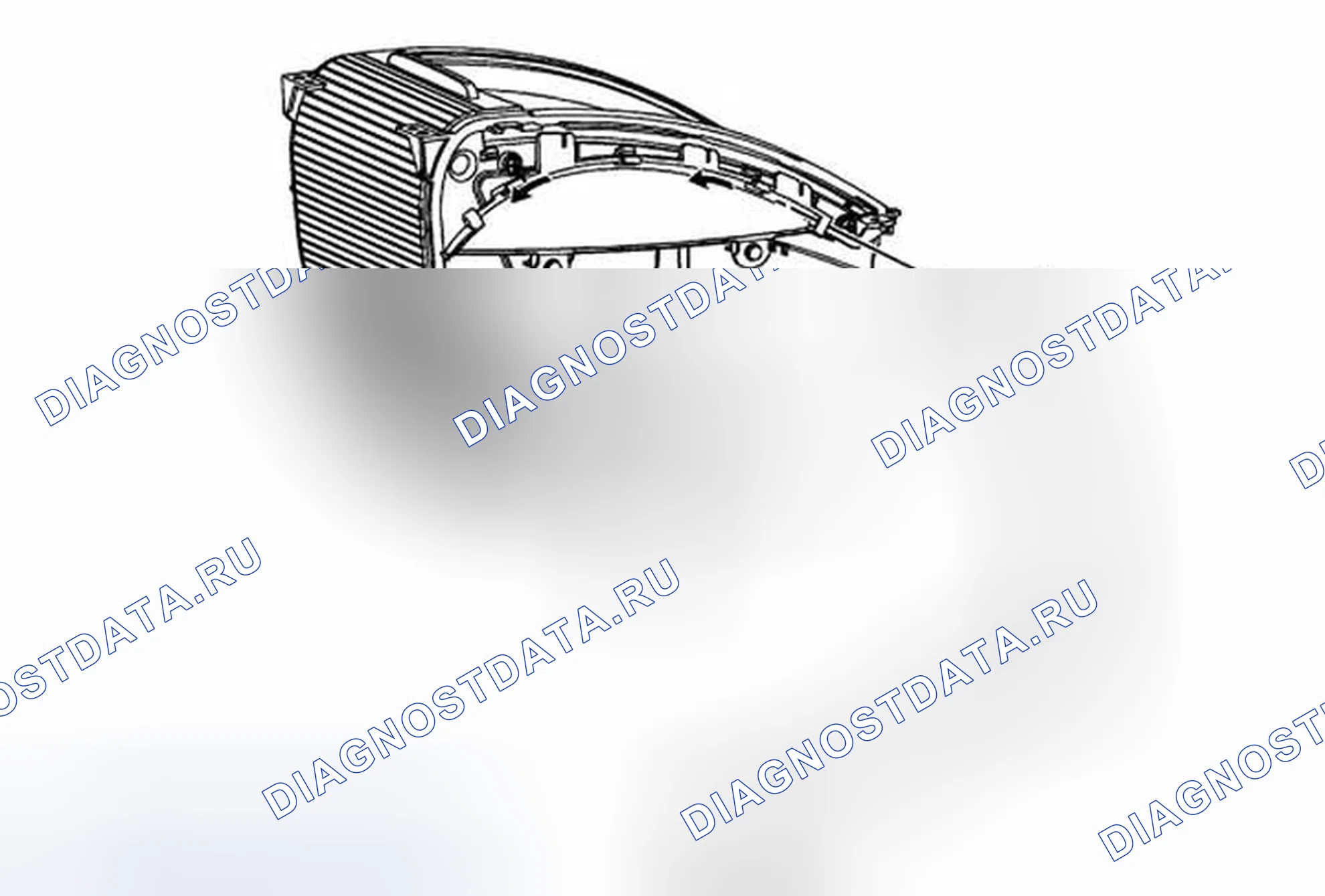 Рис. 15: Замена лампы отсека подлокотника передней напольной консоли. Buick LaCrosse II