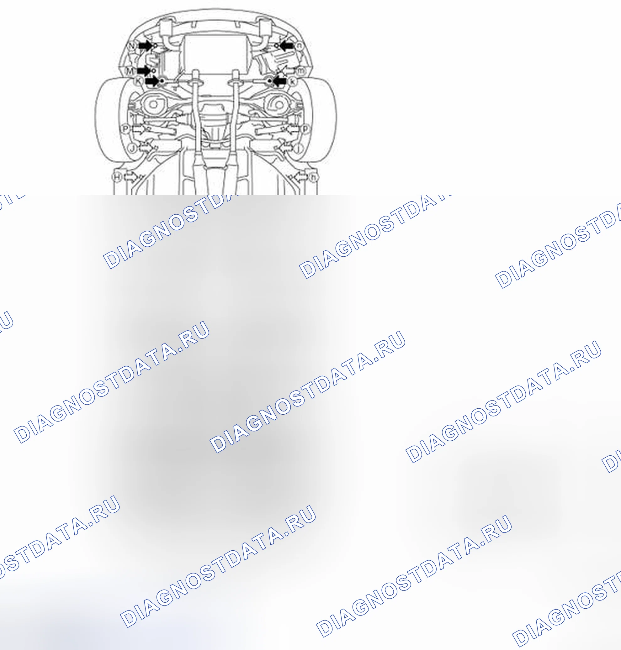 Рис. 271: ТОЧКИ ИЗМЕРЕНИЯ. Infiniti EX37 I