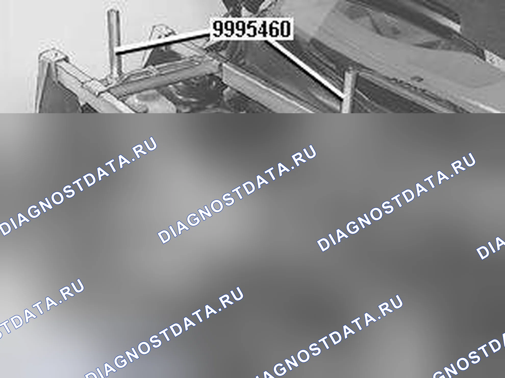 Рис. 1727: Демонтаж подъемной балки. Volvo S60 I