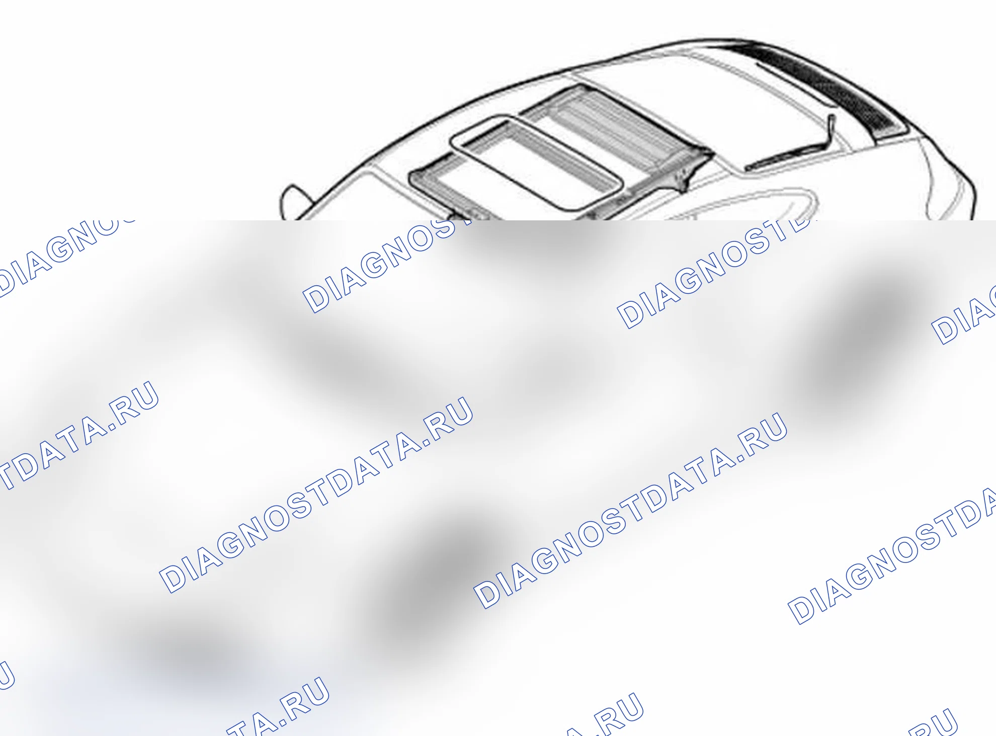 Рис. 91: Снятие и установка рамы для раздвижной крыши. Porsche 911 Carrera 4 996 рестайлинг
