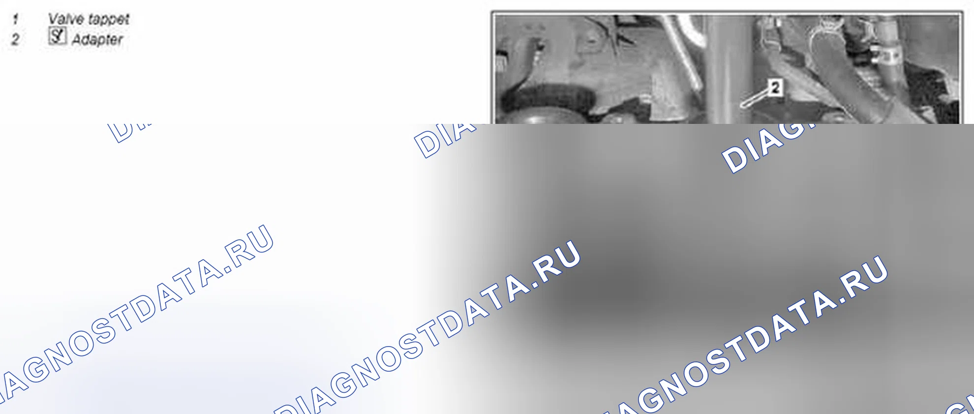 Рис. 389: Замена уплотнений штока клапана с установленной головкой цилиндра - AR05.30-P-3512MCC. Kia Soul I