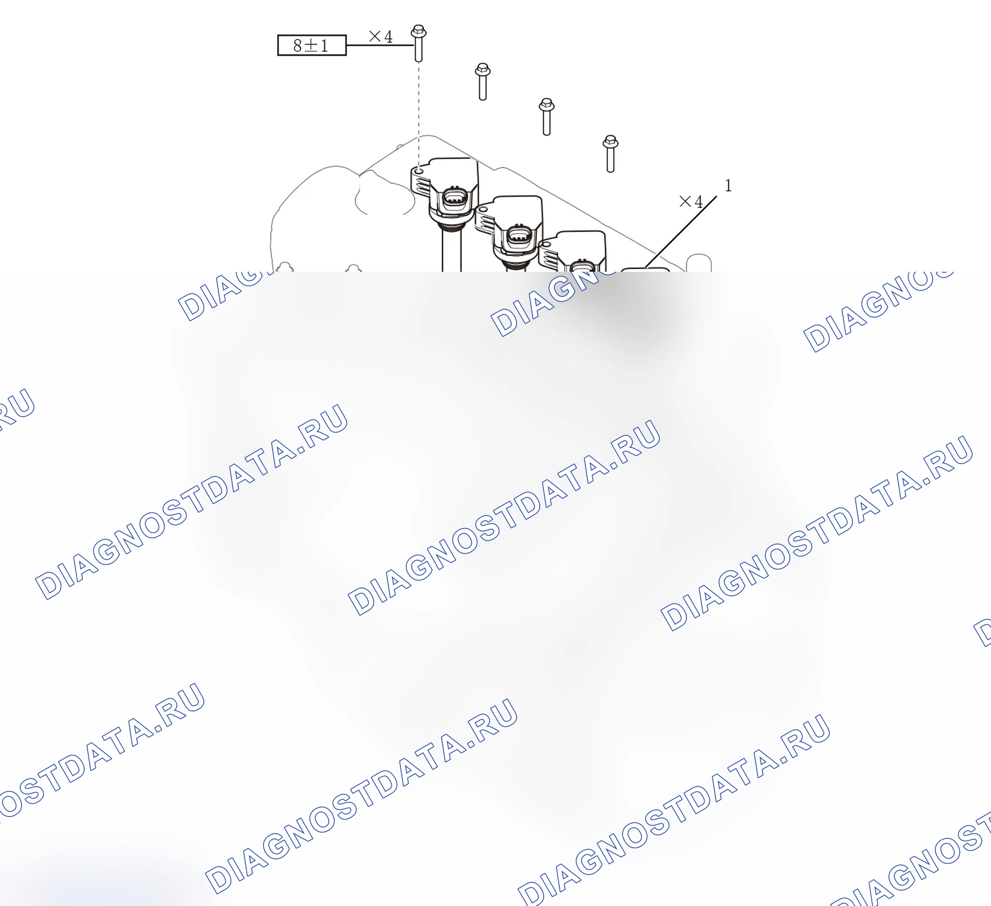 Схема расположения катушки зажигания — Haval Chitu. Haval Chitu I