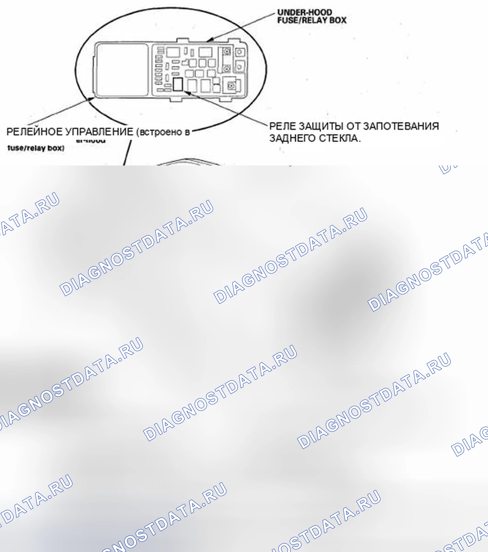 Рис. 1: Указатель расположения компонентов. Honda Odyssey IV