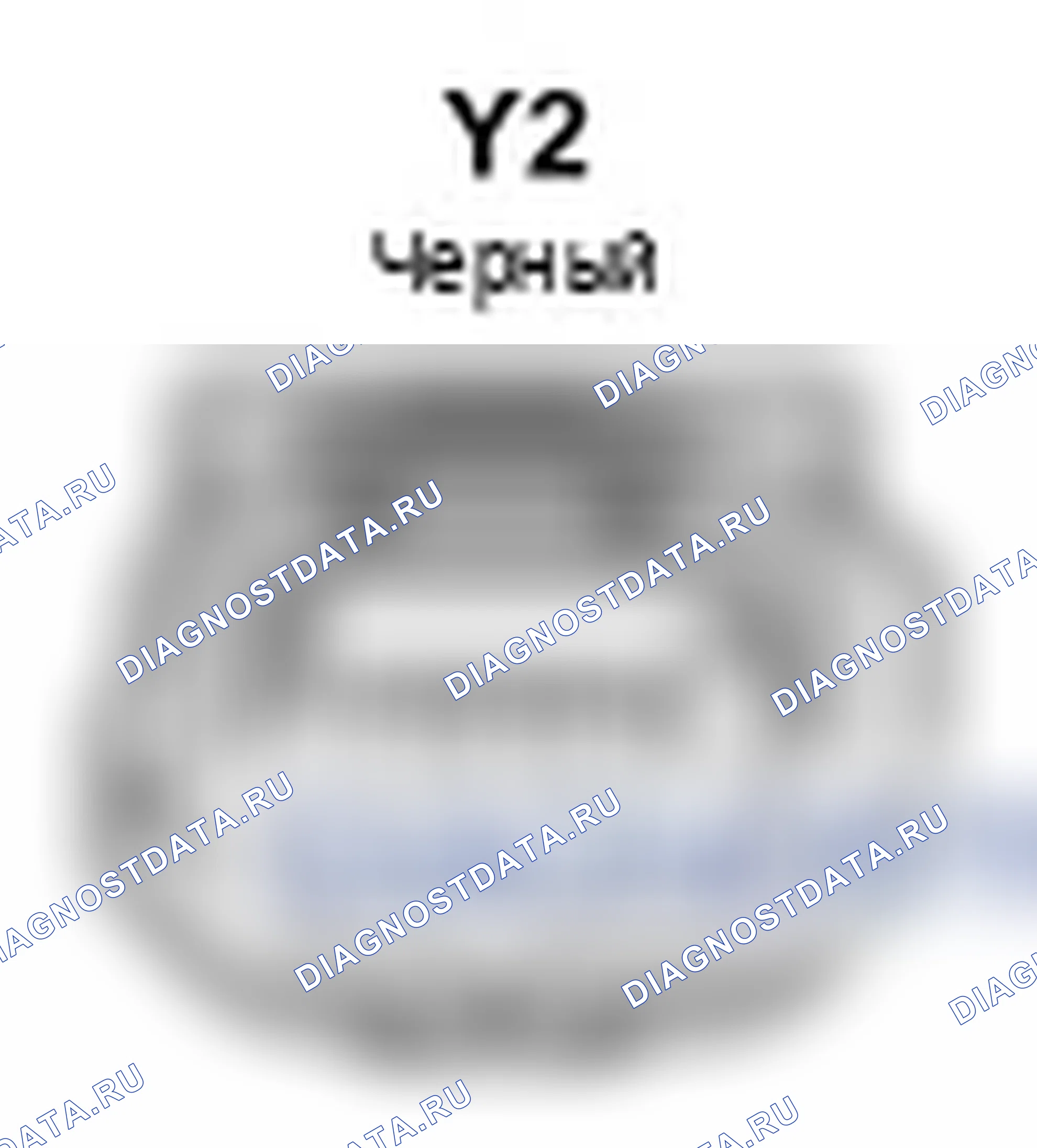 Рис. 512: Вид с торца левого разъема заднего подузла датчика контроля высоты (Y2). Lexus IS F I