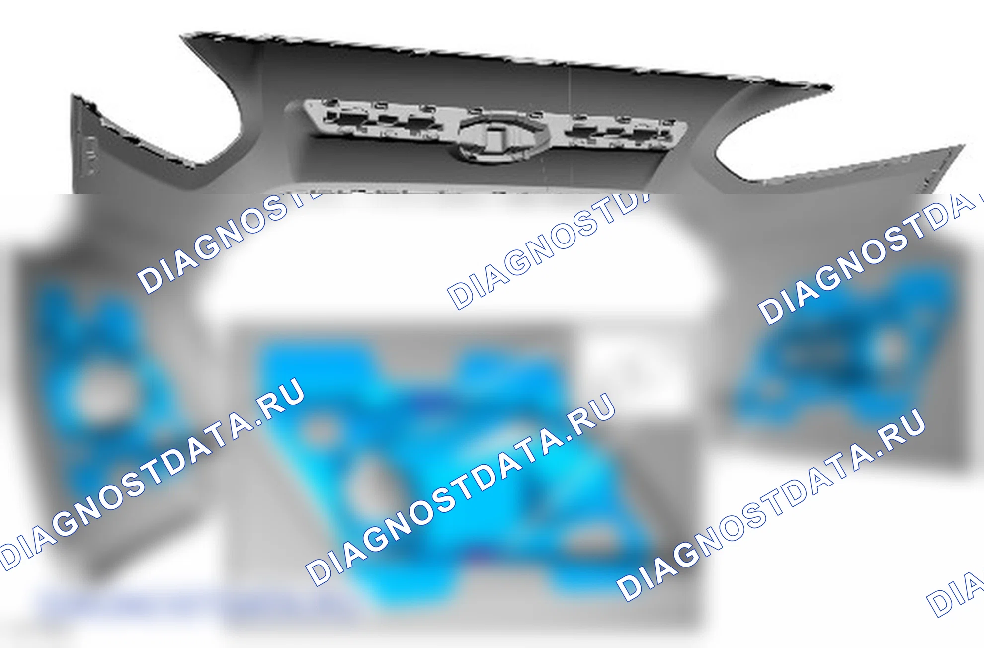 Разборка и сборка кожуха переднего бампера. Ford Transit Connect II