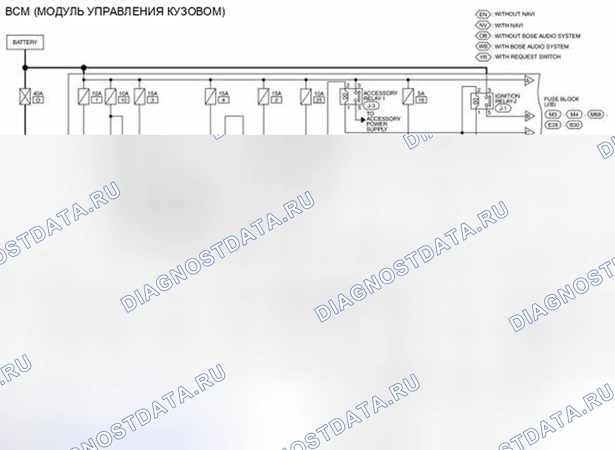Рис. 56: электросхема. Nissan Pathfinder IV рестайлинг