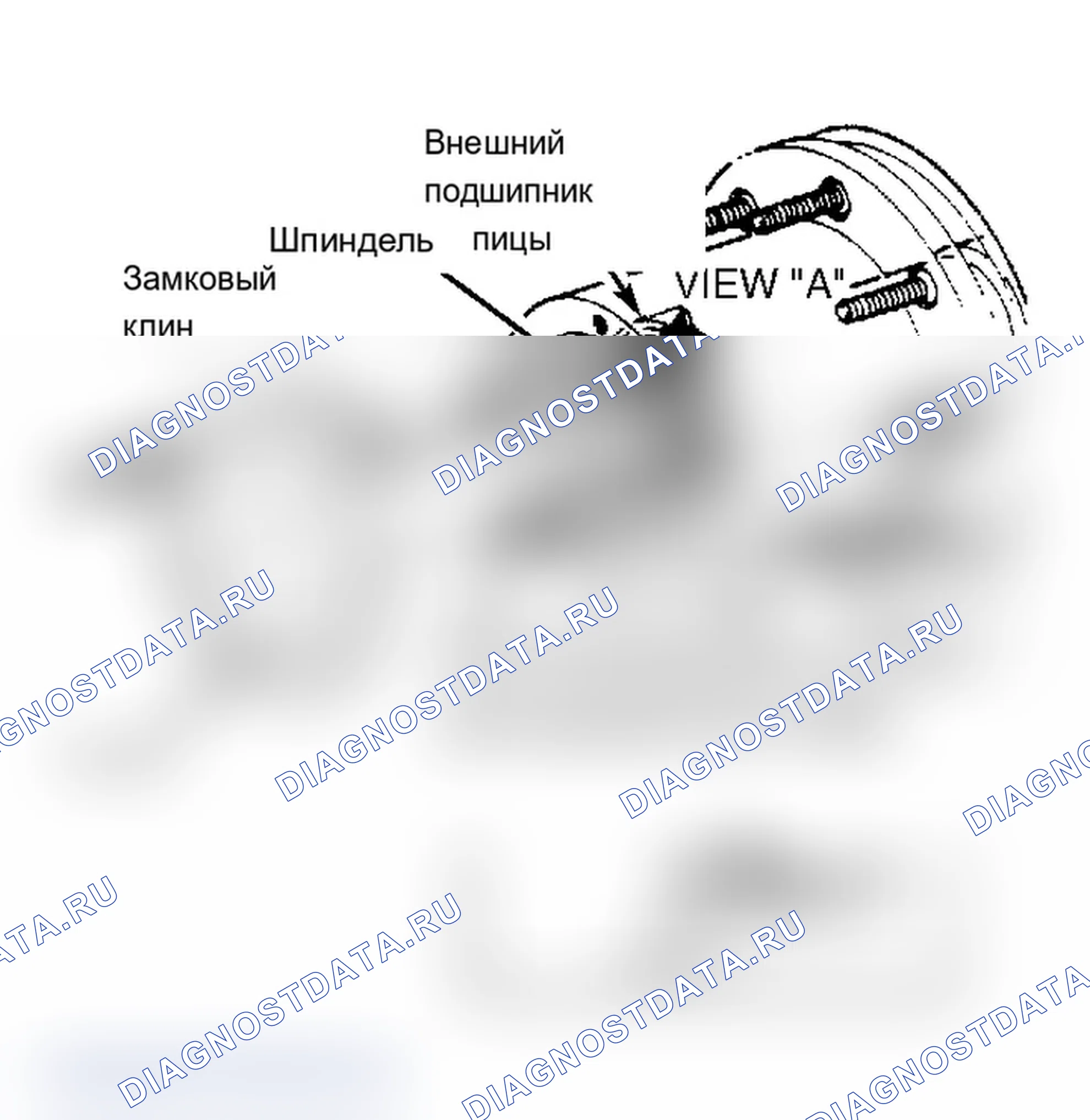 Рис. 3: Ступица и регулятор подшипников Ford. Ford Cab & Chassis Ranger 