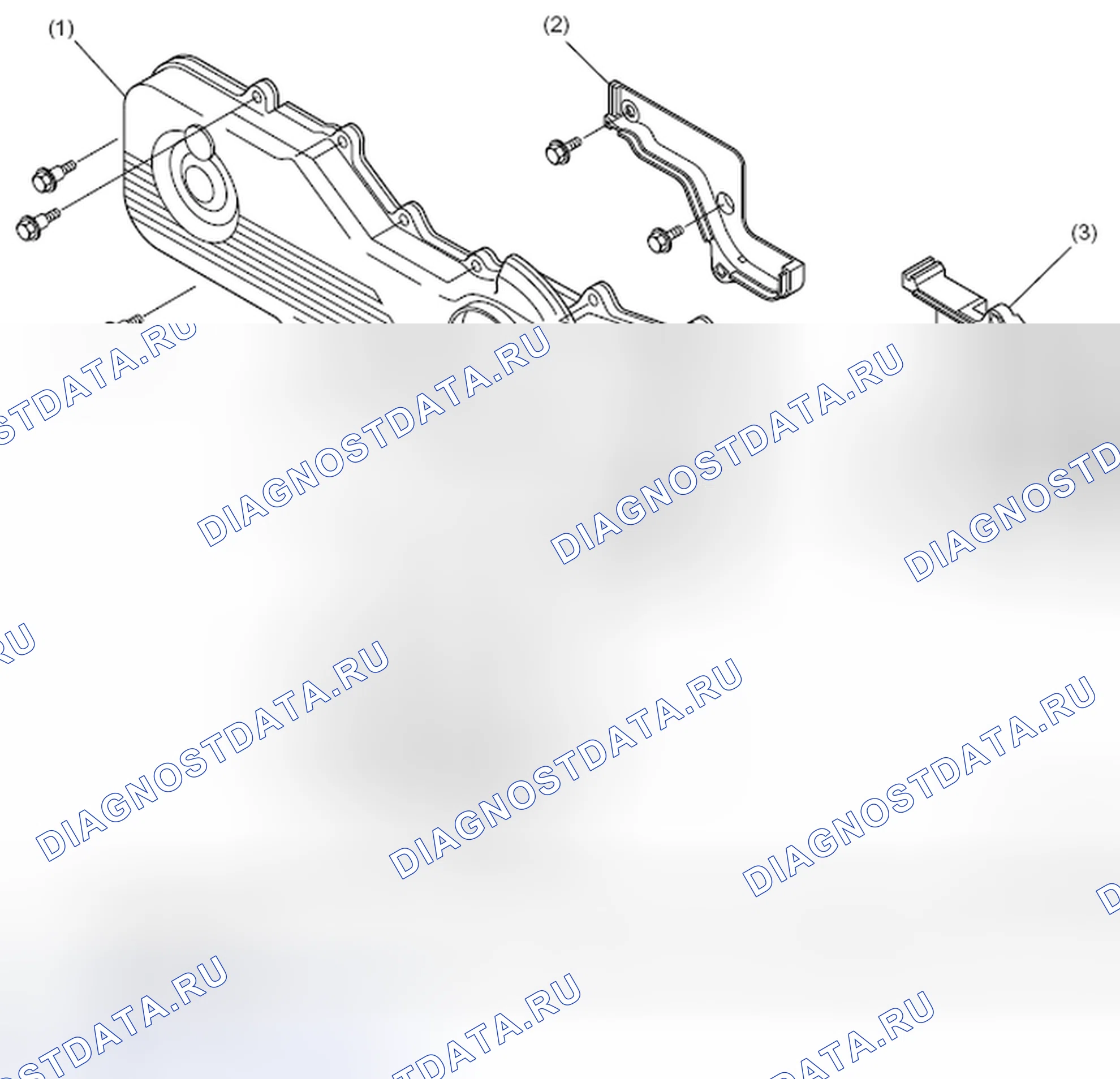 Рис. 463: Крышка ремня. Subaru Outback BR