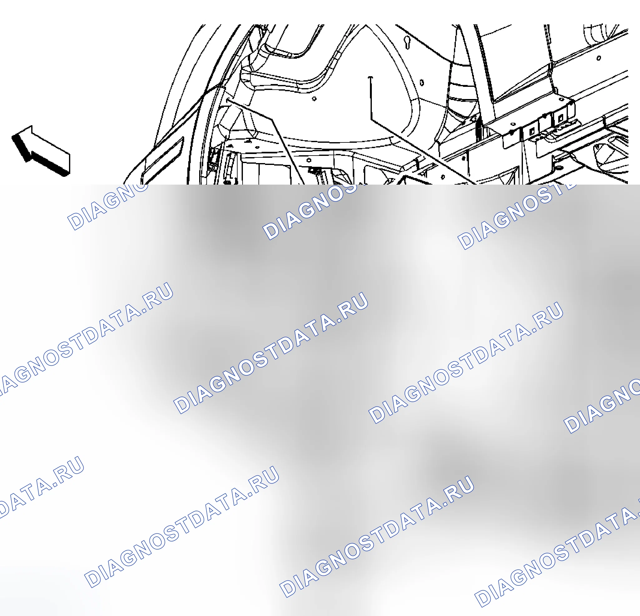 Рис. 30: Замена переднего бампера Fascia Extension (Dx). Cadillac STS I рестайлинг