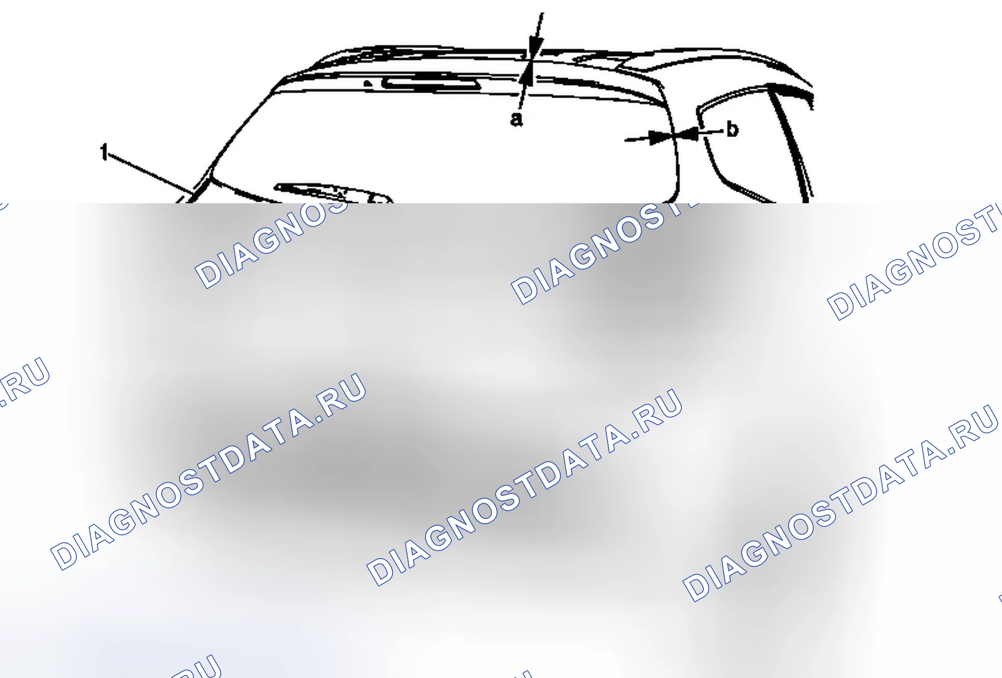 Рис. 160: Регулировка дверь багажника (траверса). GMC Acadia I рестайлинг
