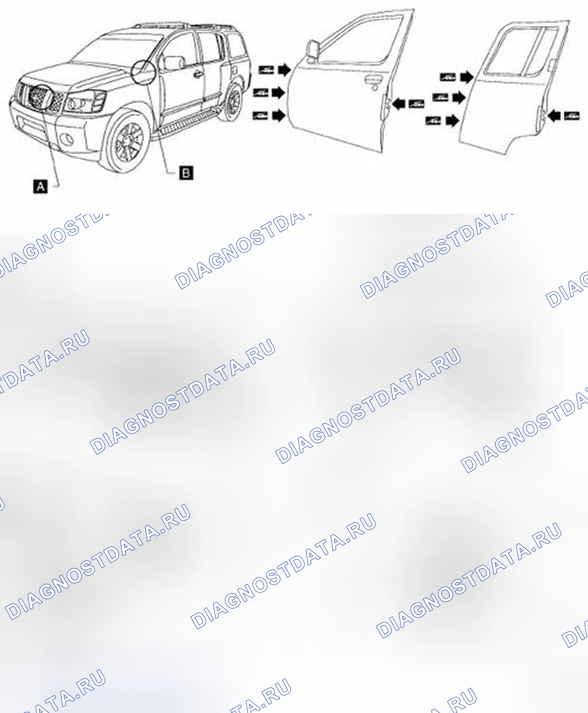 Рис. 54: ЗАМКИ И ПЕТЛИ: смазочные замки, шарниры и защелки капота. Honda N-VAN I