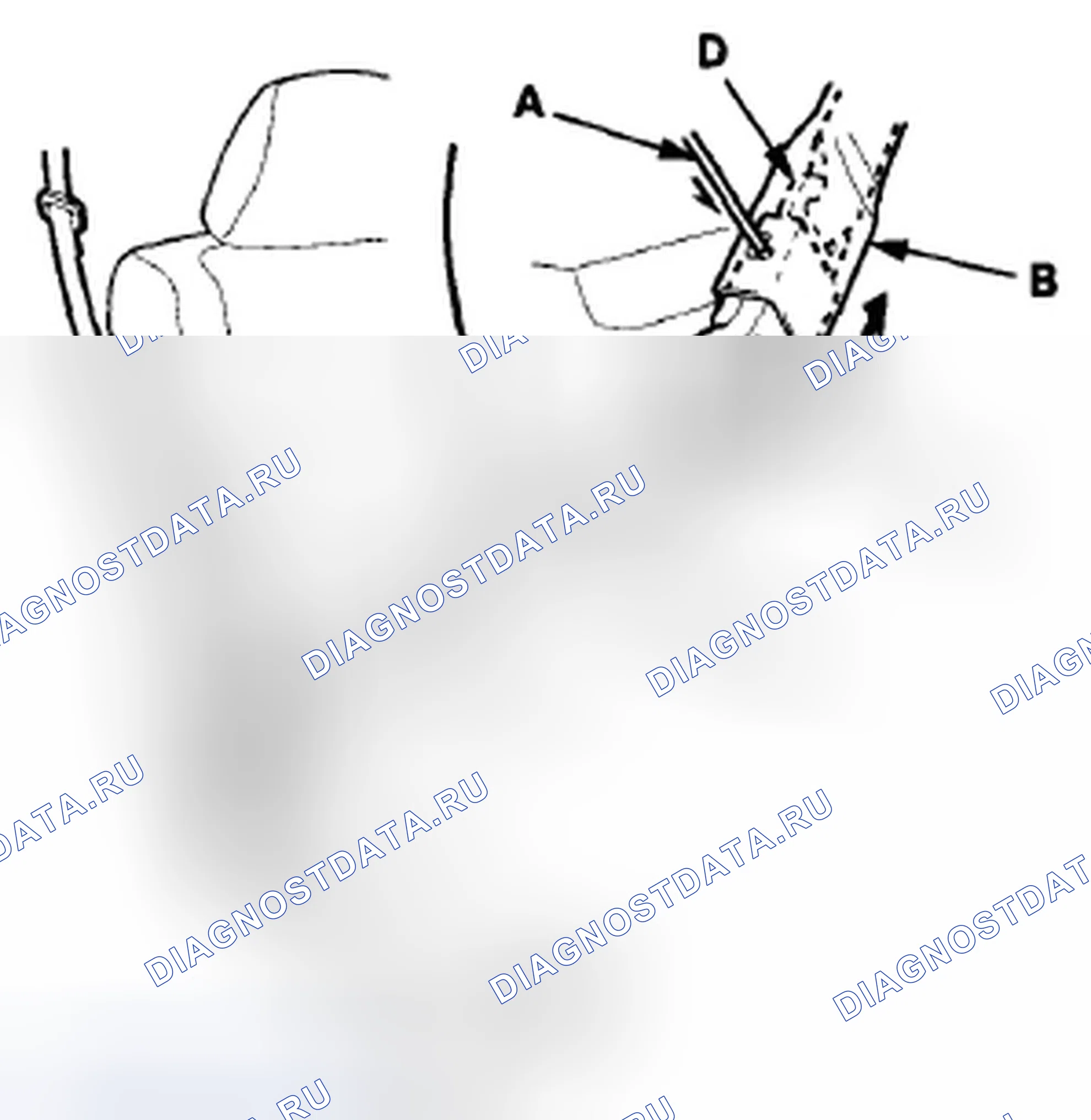 Рис. 5: Демонтаж/монтаж переднего сиденья. Honda Accord VIII