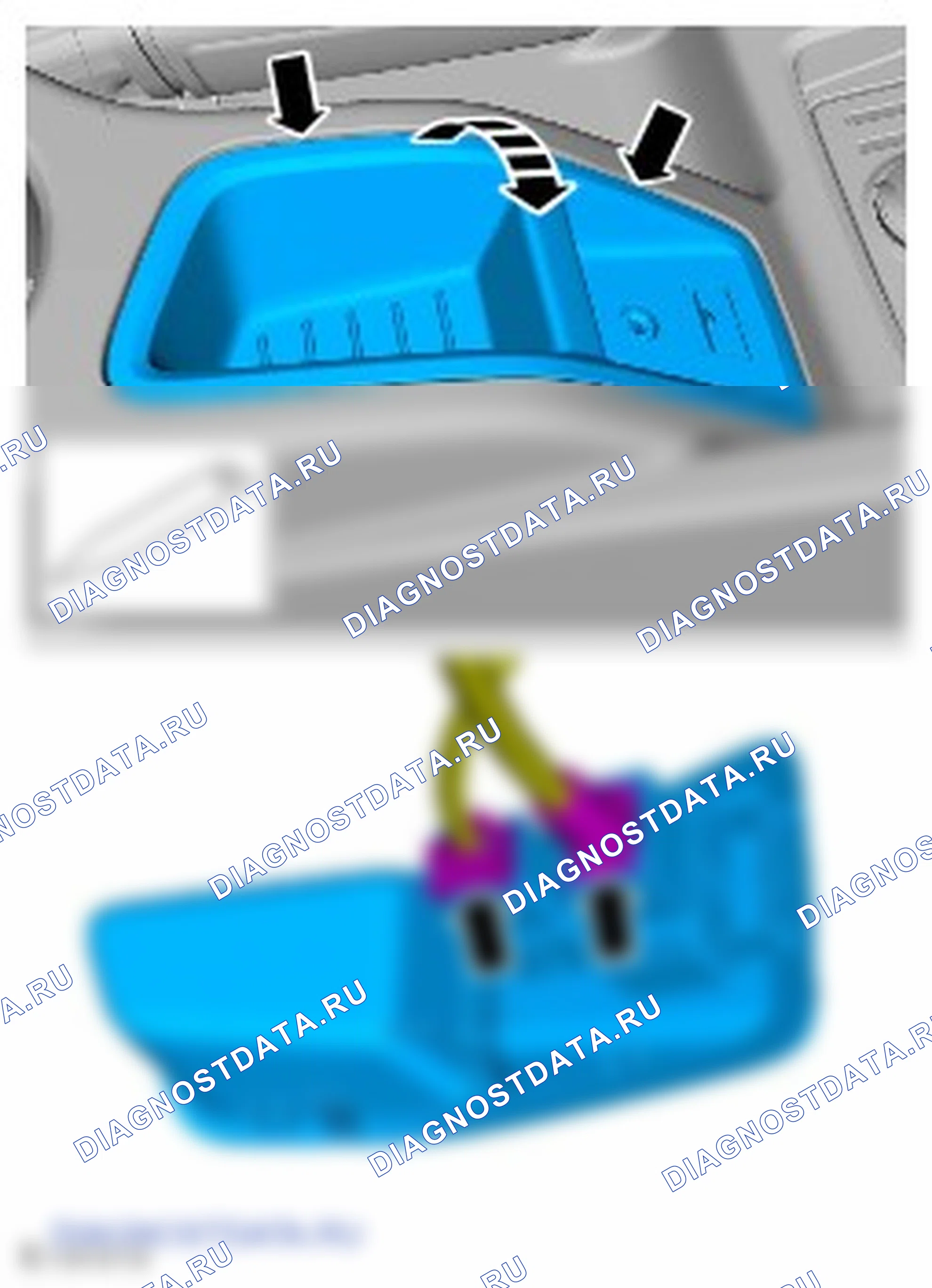 Как снять и установить USB-порт. Ford Grand C-MAX II