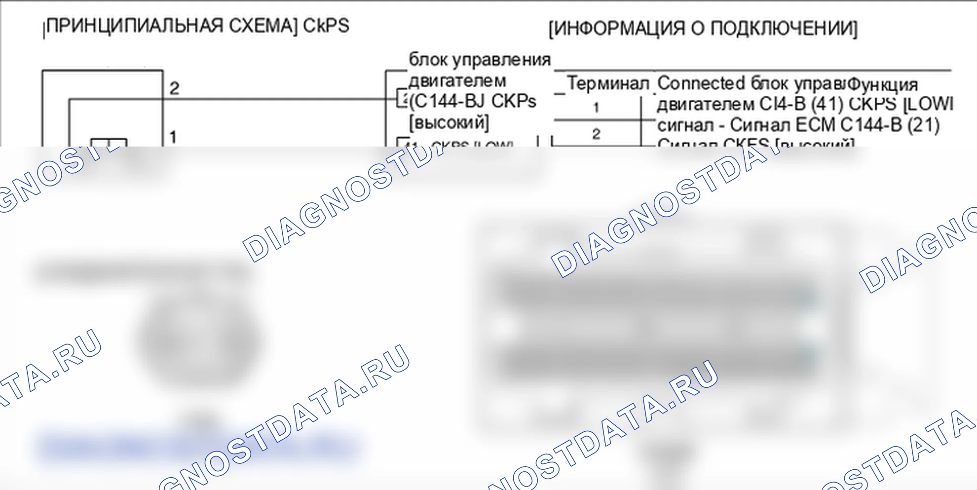 Фрагмент электросхемы: P0336. Kia Sorento BL