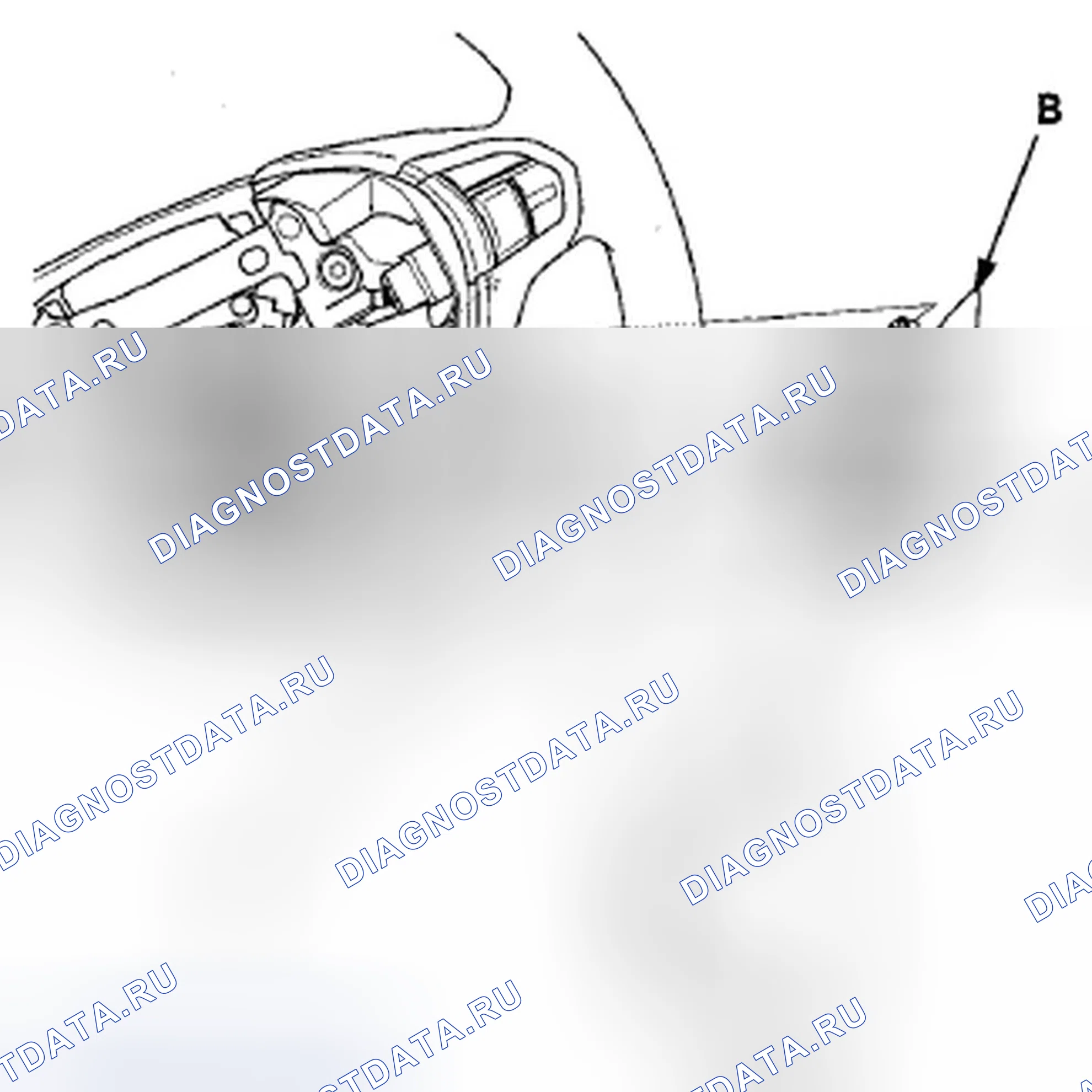Рис. 134: Тест/замена переключателя выбора/сброса/информации. Acura TSX II