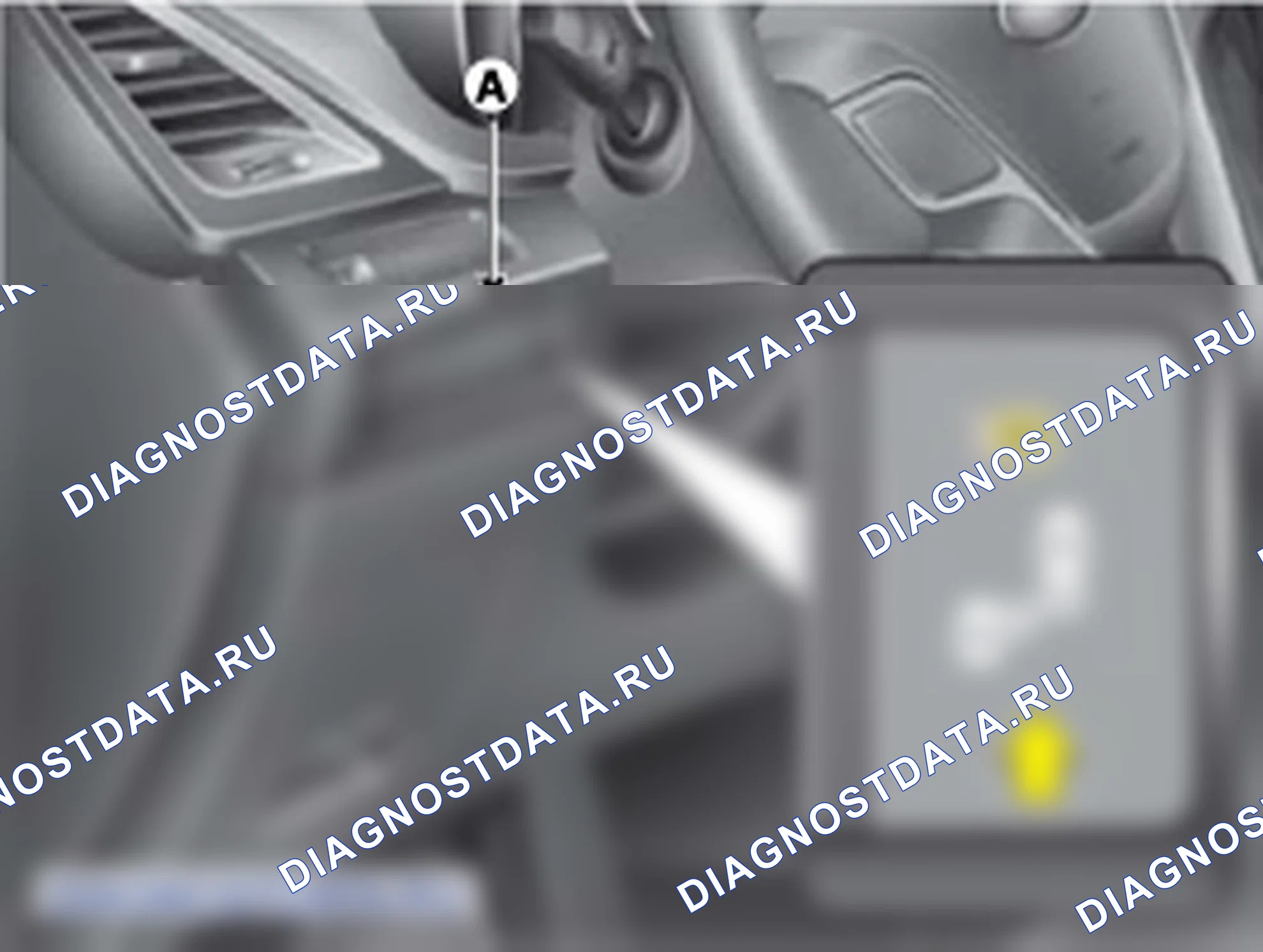 Снятие переключателя обнаружения слепых зон. Hyundai Santafe Sport DMA