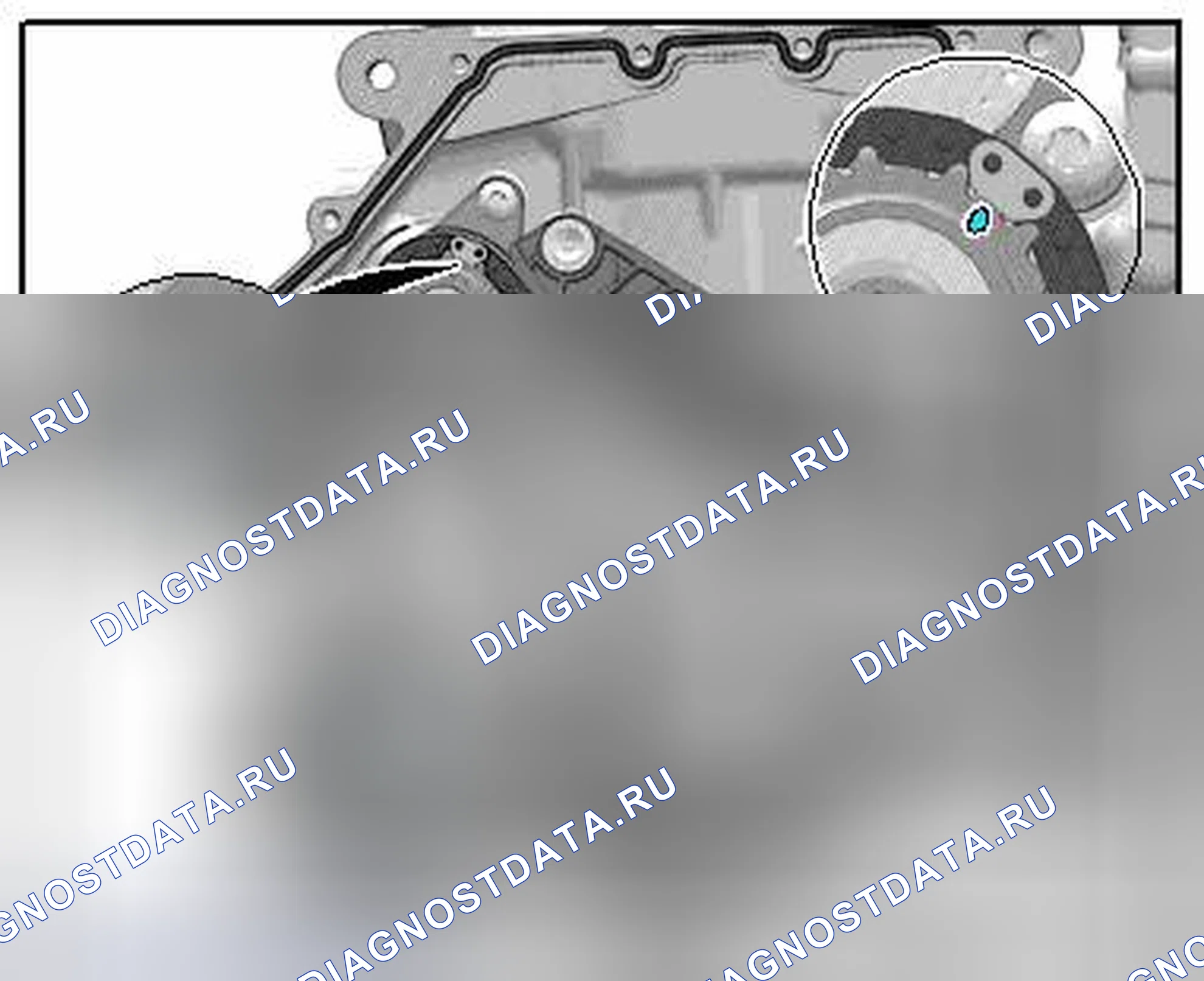 Рис. 143: Идентификация маркировки цепи синхронизации. Volkswagen Tiguan I