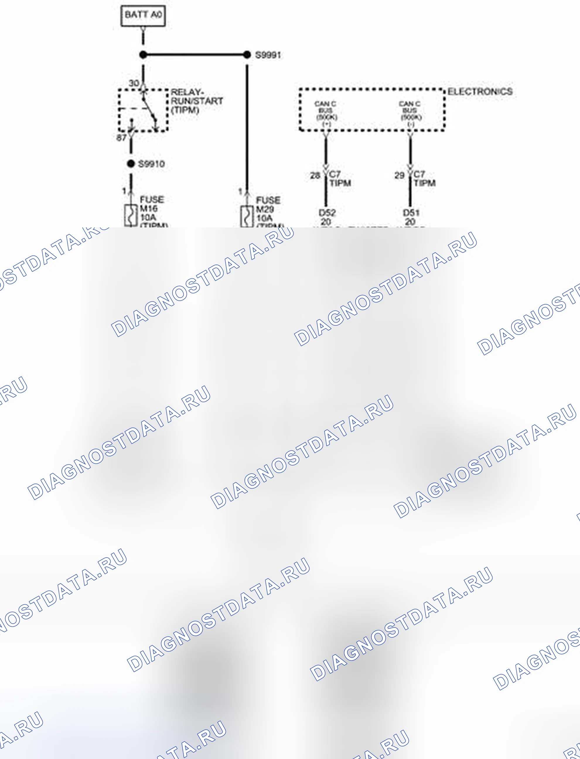Рис. 80: Принципиальная схема. Chrysler Town & Country V