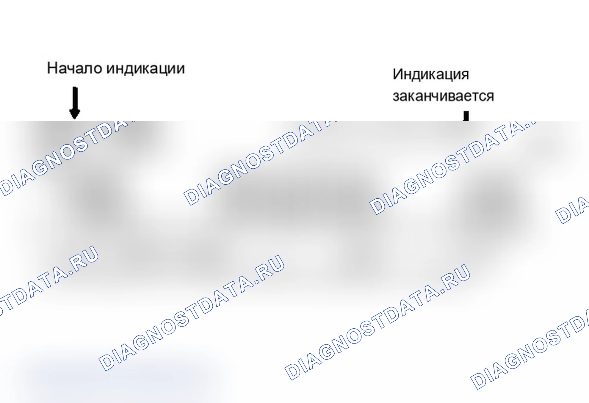 Рис. 19: Таблица индикации самопроверки, коды 2 и 5 показаны как ненормальные. Mitsubishi Mirage II