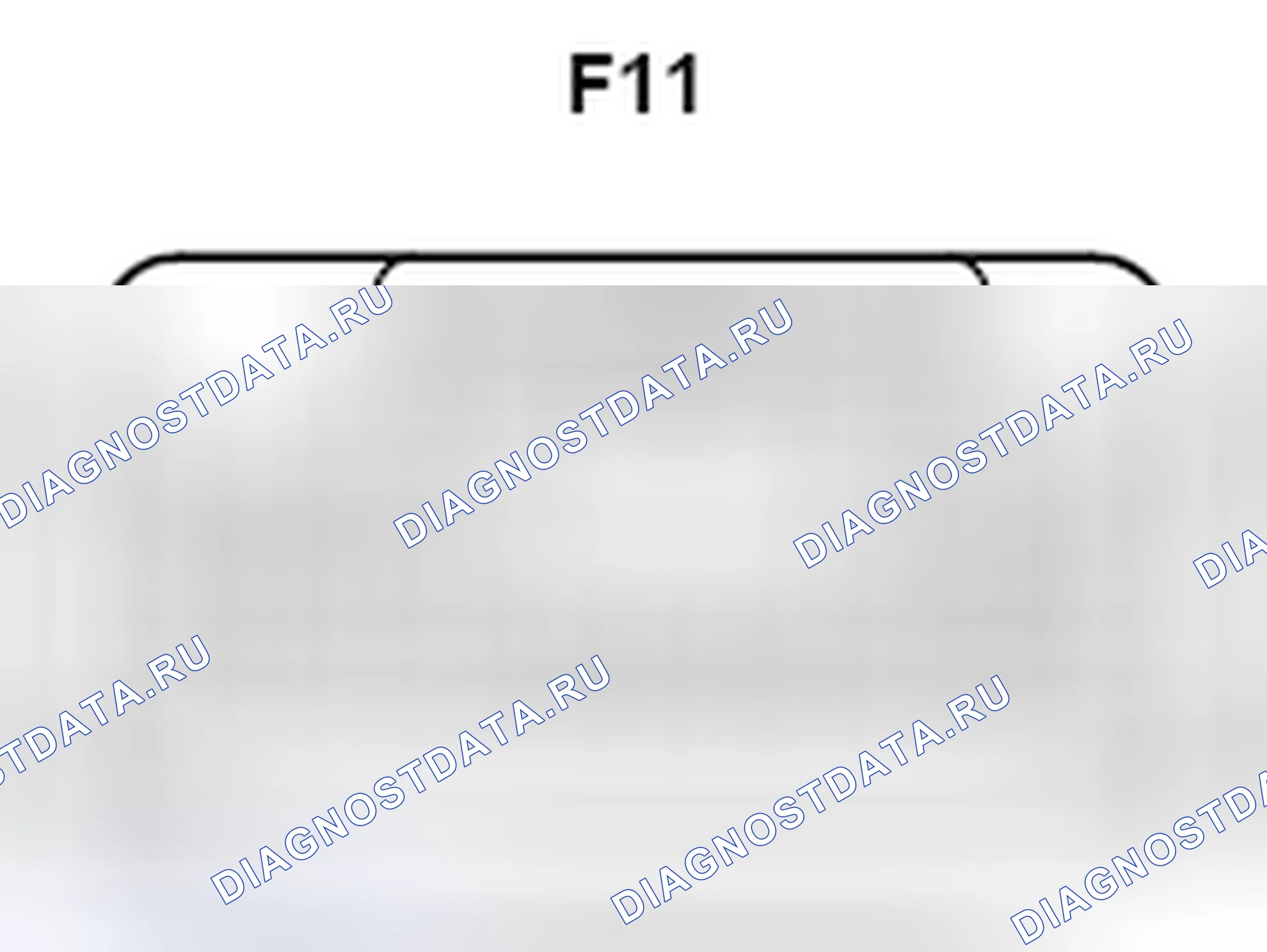 Рис. 1234: Вид с торца разъема радиоприемника в сборе (F11). Toyota Camry XV40