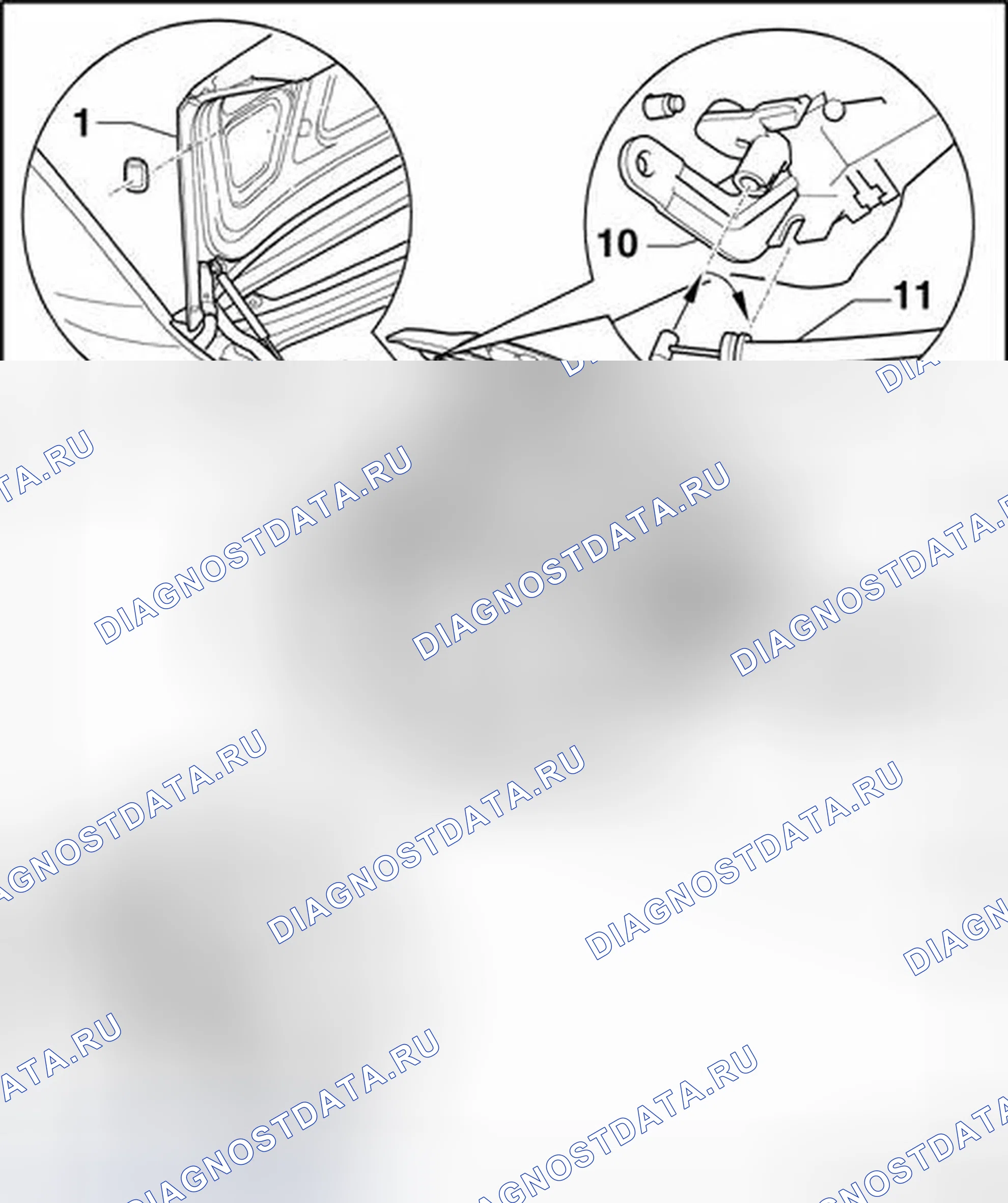 Рис. 42: Крышка багажника, снятие и установка. Audi A8 D3 рестайлинг 2