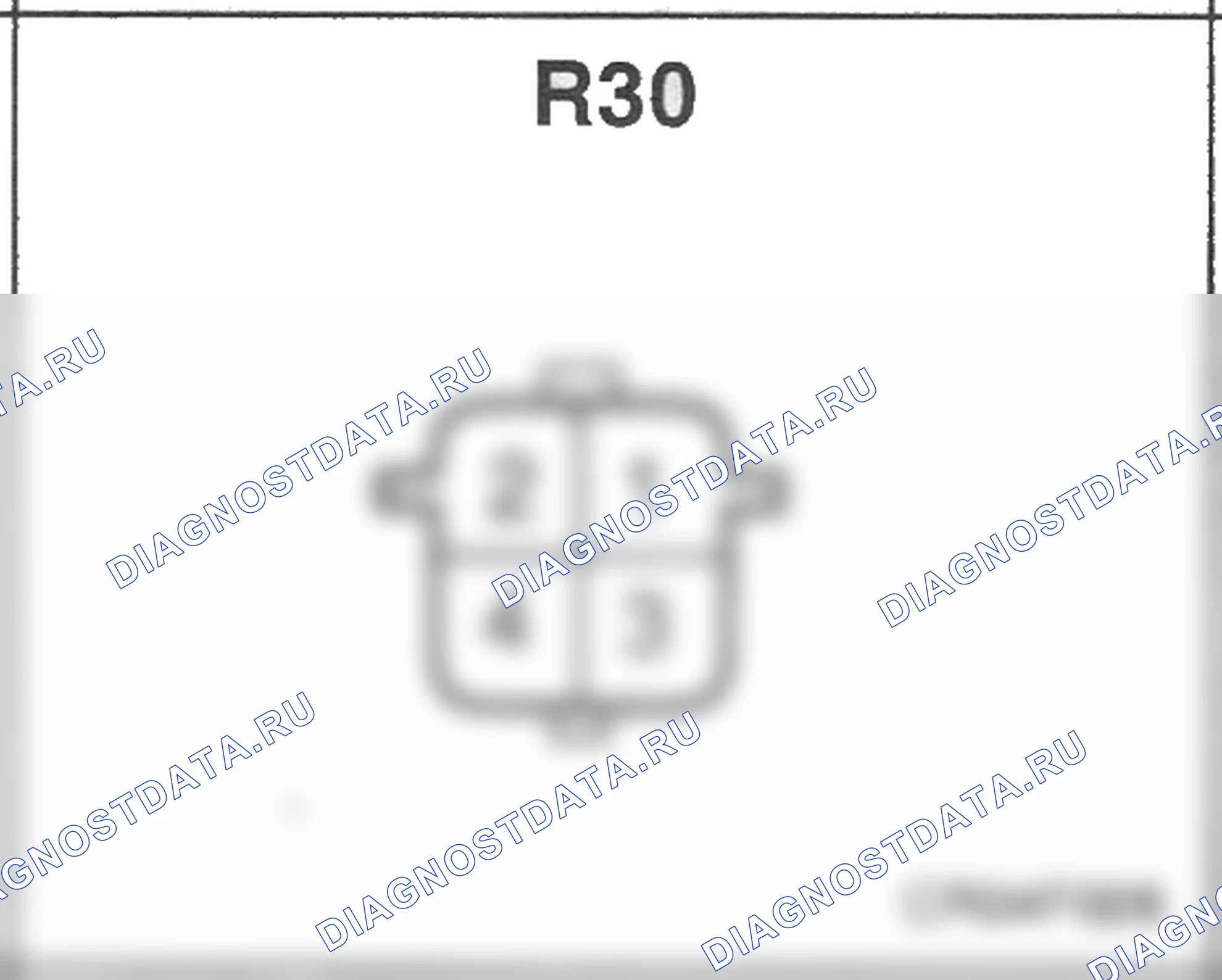 Распиновка разъёма R30 — заднего жгута. Hyundai H-1 A1