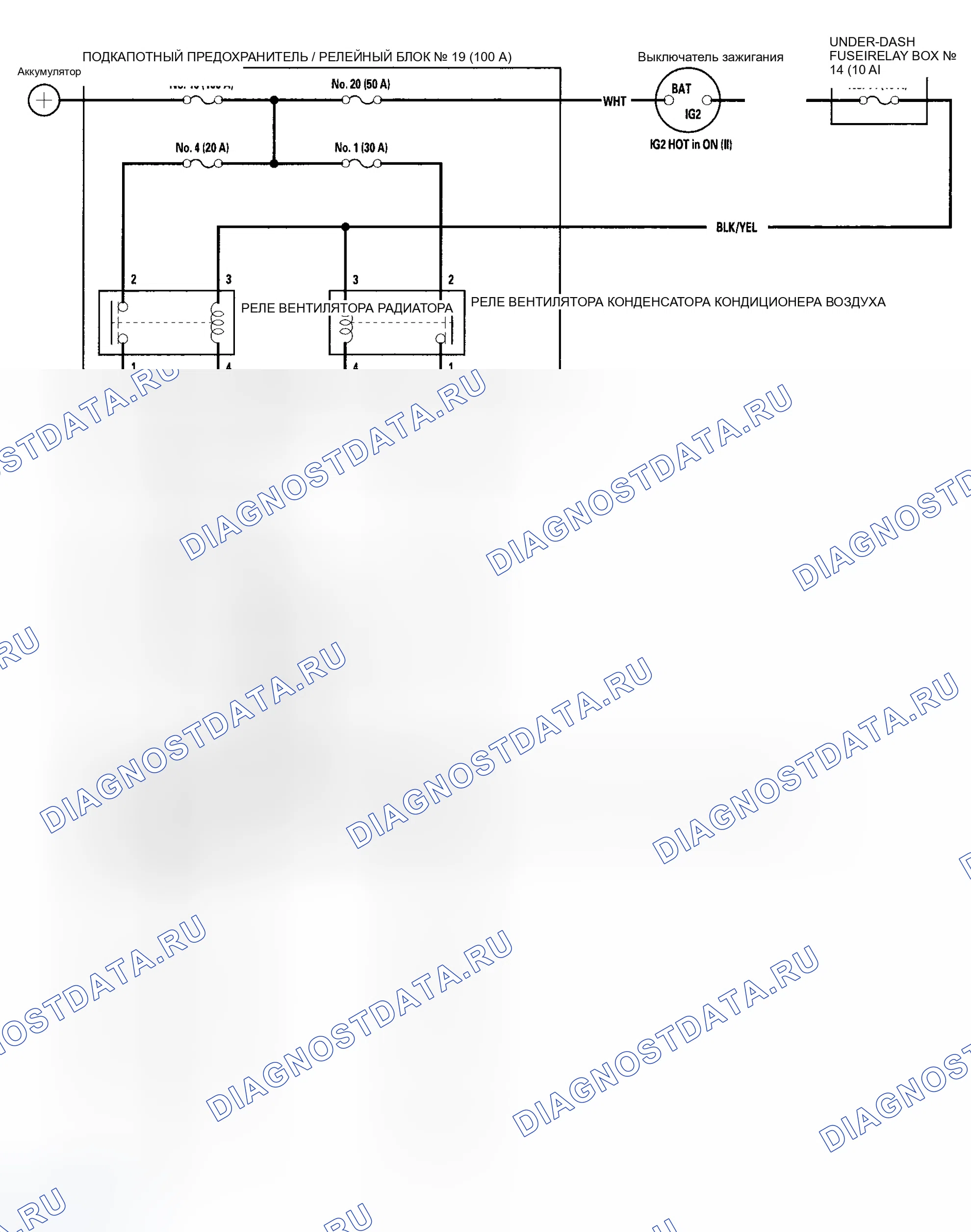 Рис. 2: Принципиальная схема. Honda Element YH2