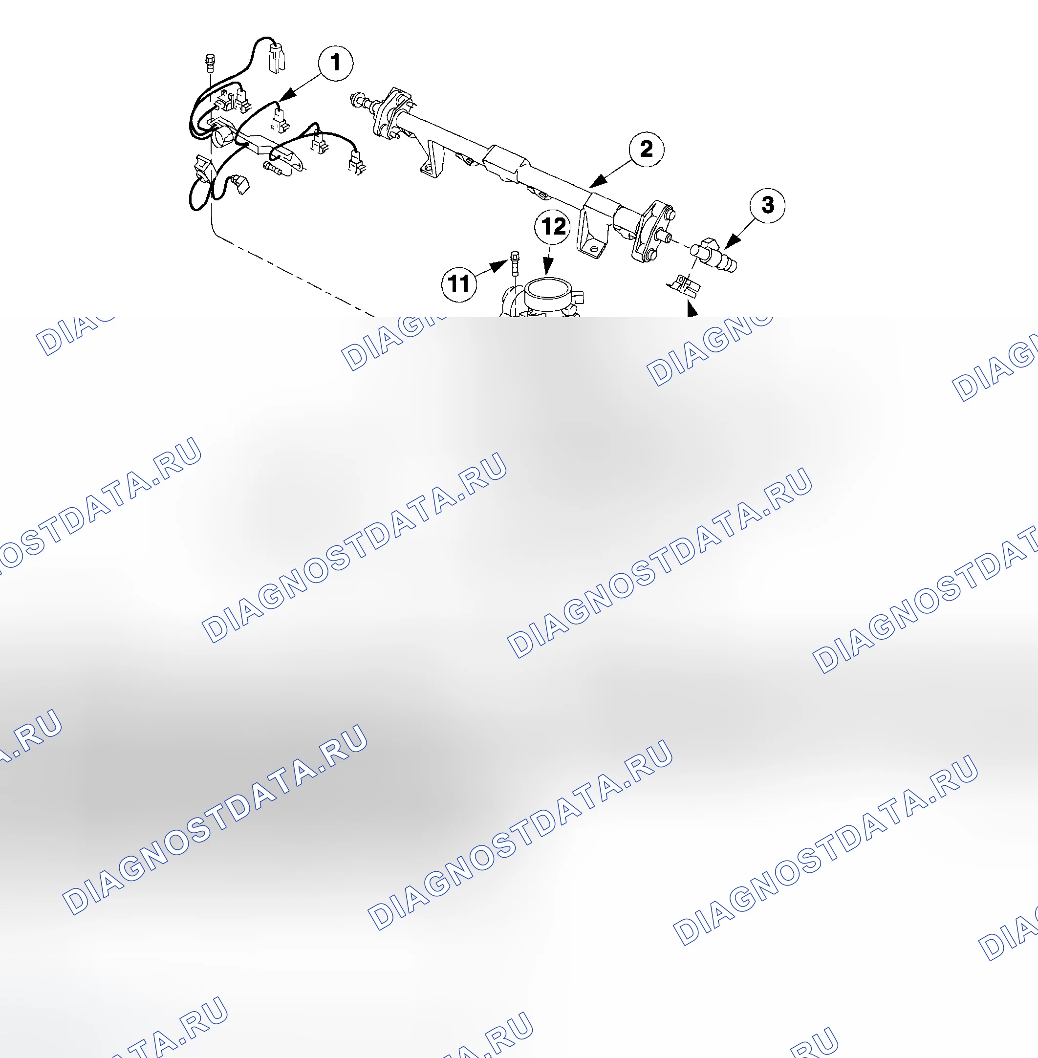 Рис. 269: Впускной коллектор. Ford Focus I рестайлинг