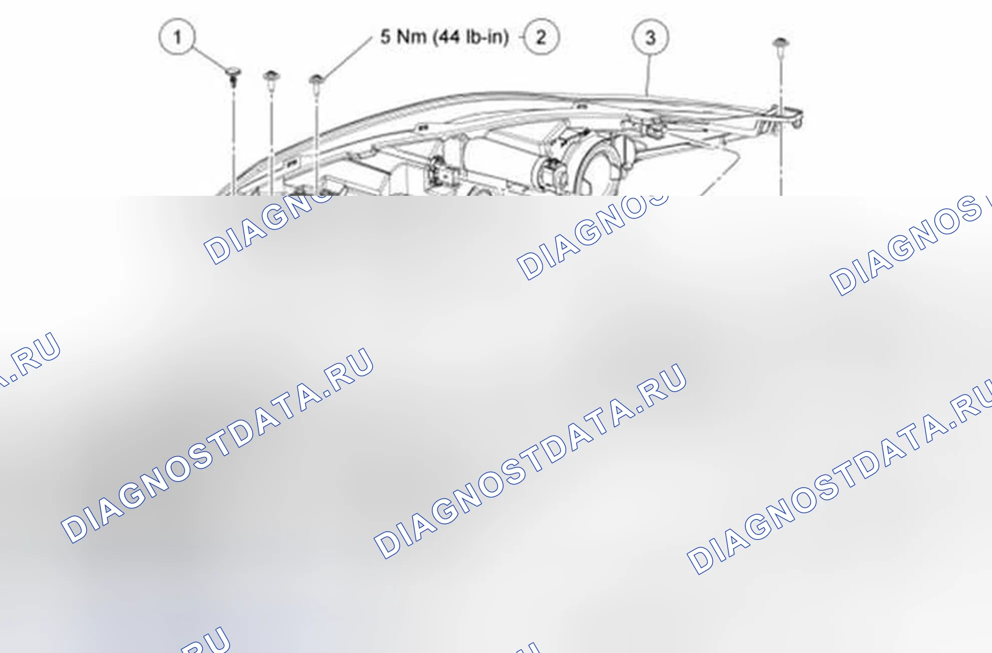 Рис. 109: Фара в сборе. Ford Fiesta Mk6