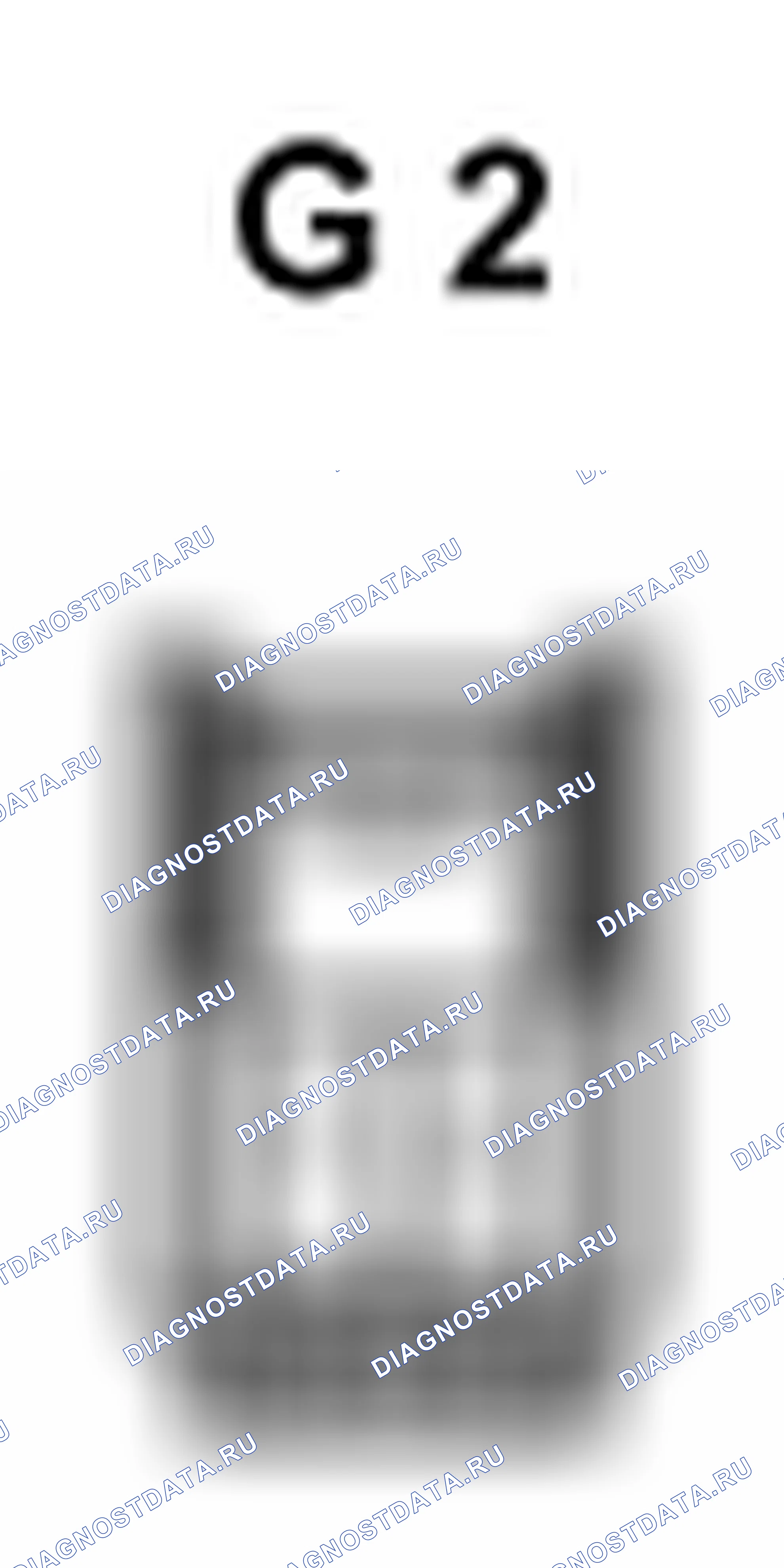 Рис. 647: Вид с торца соединителя перчаточного ящика (G 2). Toyota Prius II рестайлинг